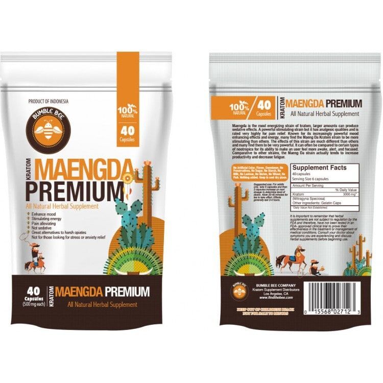 Bumble Bee Maeng Da Kratom Capsules | Image 2 | Bumble Bee Maeng Da Kratom Capsules
