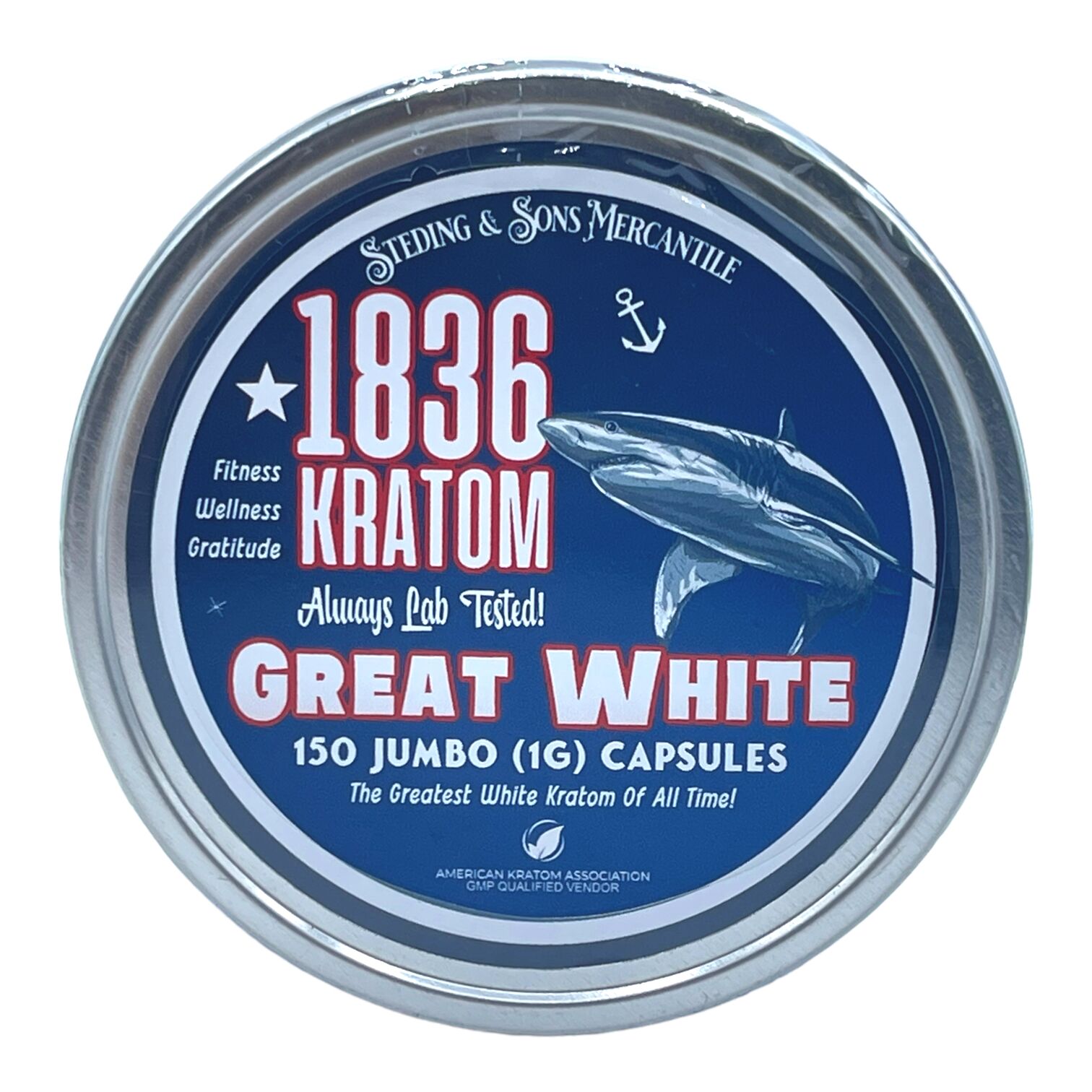 1836 Kratom Great White Jumbo Capsules | Image 3 | 1836 Kratom Great White Jumbo Capsules