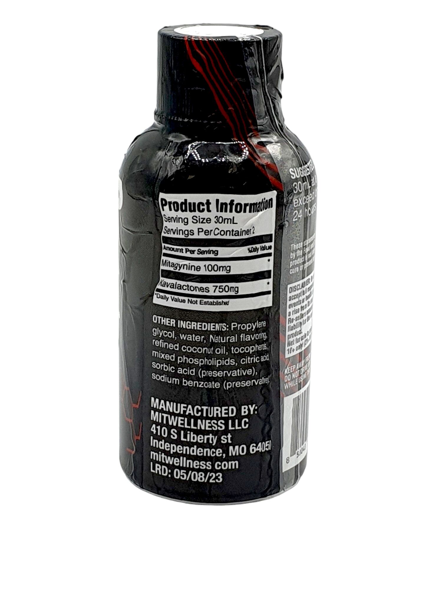 Lit Up Max Fruit Punch Kava and Kratom Shot, 100mg Kratom 500mg Kava 60mL | Image 3 | Lit Up Max Fruit Punch Kava and Kratom Shot, 100mg Kratom 500mg Kava 60mL