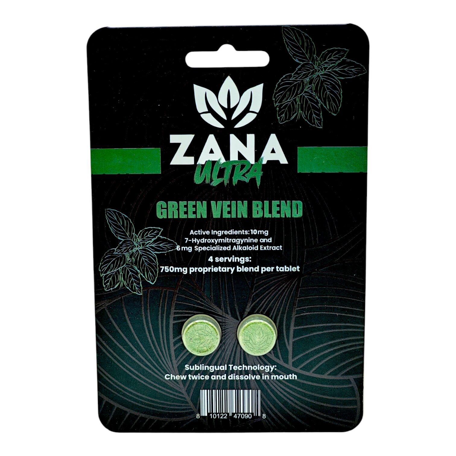 ZANA ULTRA Green Vein Tablets 2ct | Image 1 | ZANA ULTRA Green Vein Tablets 2ct