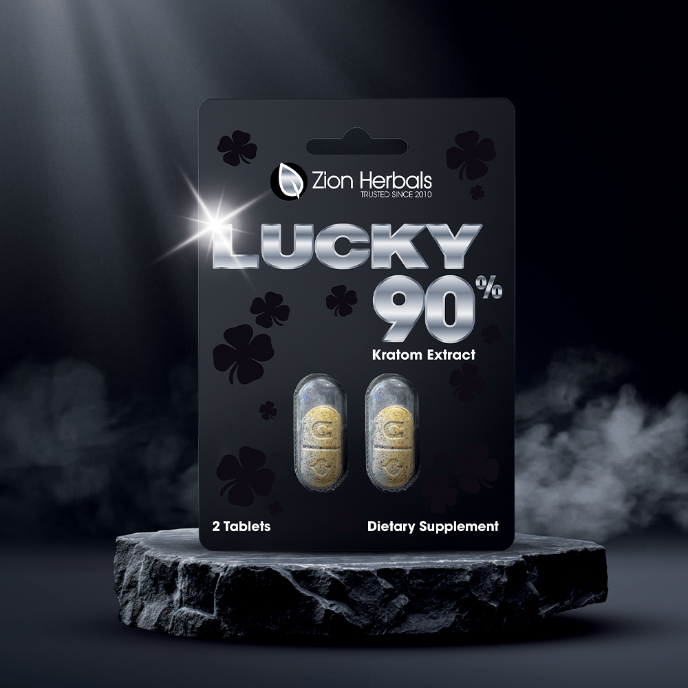 Zion Herbals Lucky 90 Kratom Extract Tablets 90% MIT | Image 1 | Zion Herbals Lucky 90 Kratom Extract Tablets 90% MIT