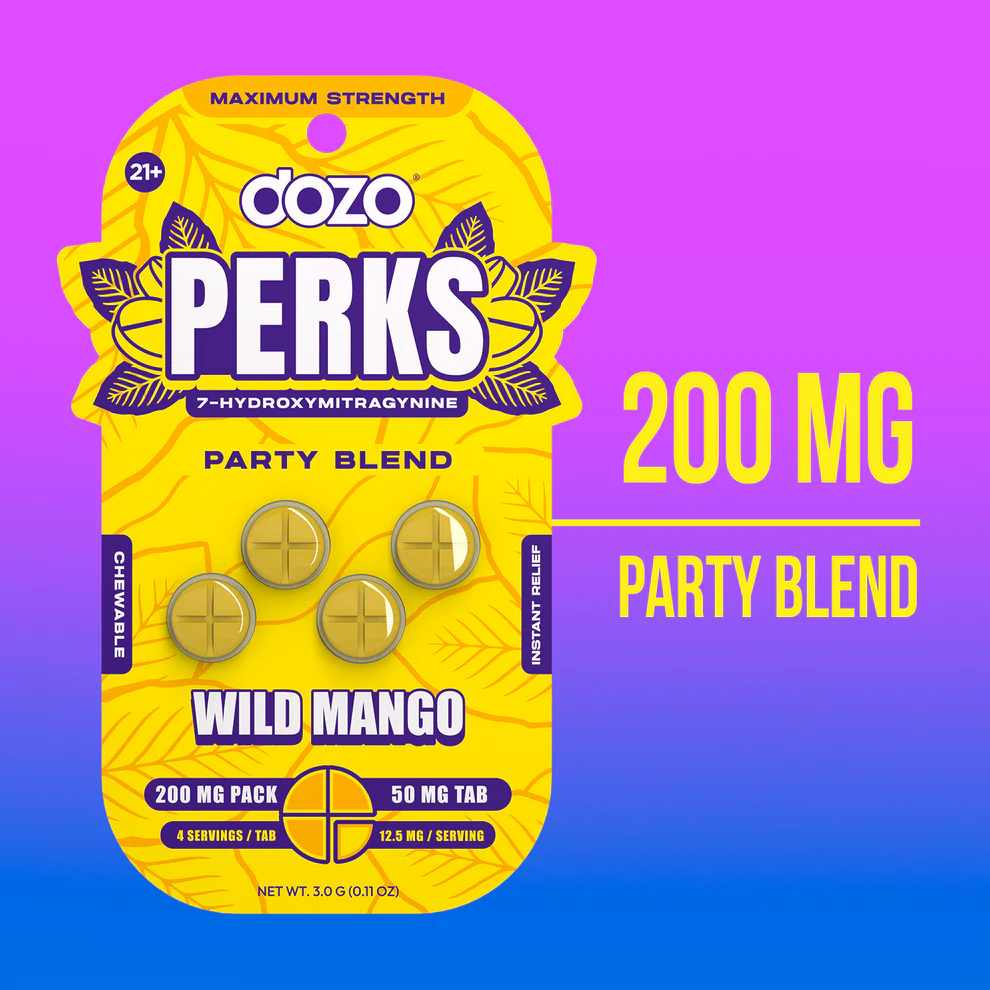 Dozo Perks Maximum Strength 7-OH Flavored Tablets 50MG | Image 4 | Dozo Perks Maximum Strength 7-OH Flavored Tablets 50MG