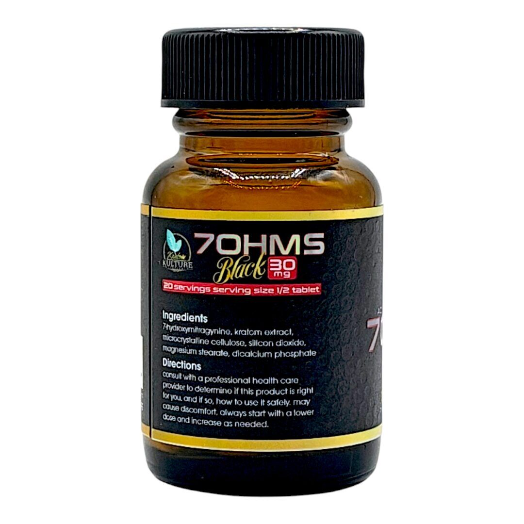 Kratom Kulture 7OHMS Black Tablets 30mg | Image 3 | Kratom Kulture 7OHMS Black Tablets 30mg
