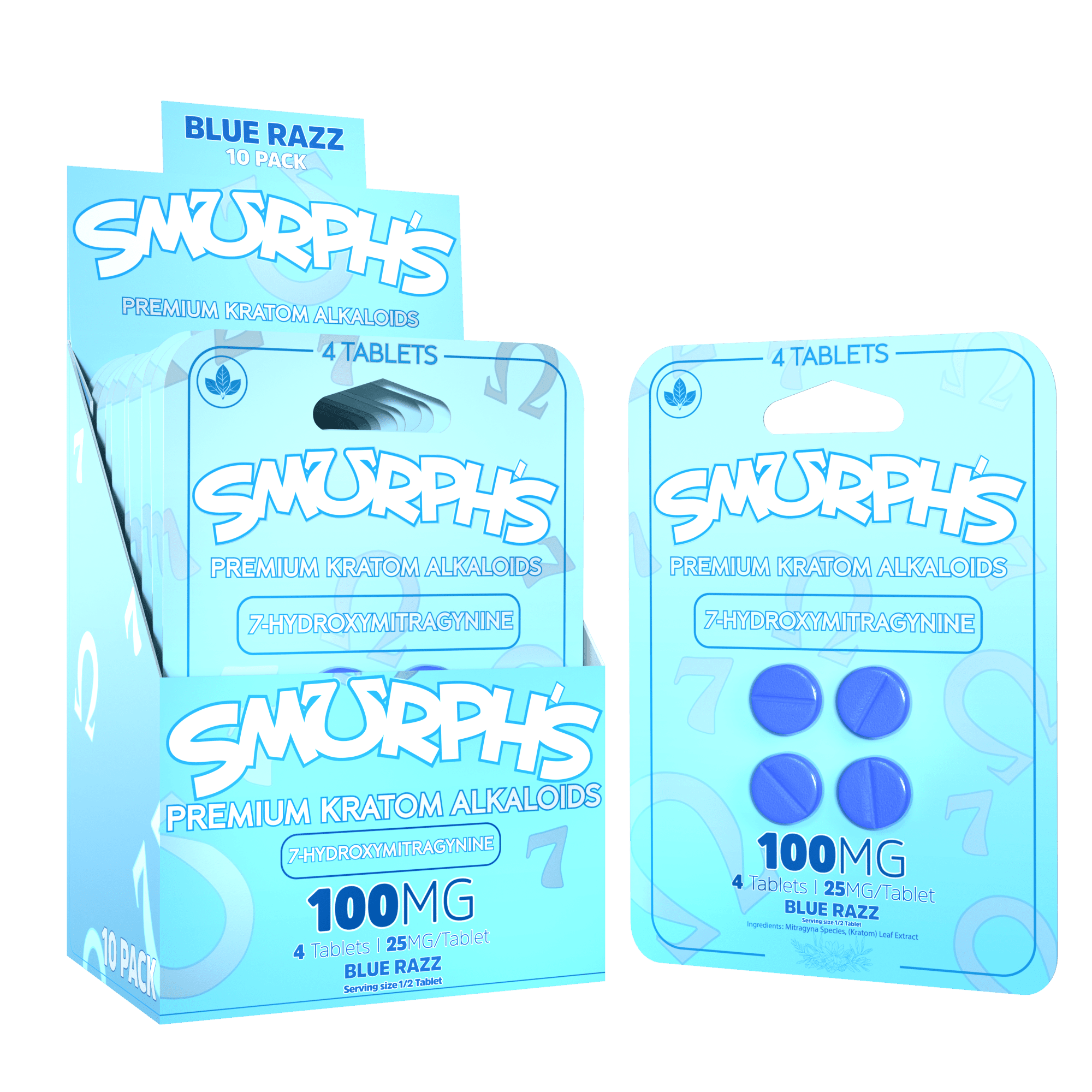 Smurph's 7-Oh Flavored Kratom Extract Tablets 50mg x 4ct | Image 11 | Smurph’s 7-Oh Flavored Kratom Extract Tablets 50mg x 4ct