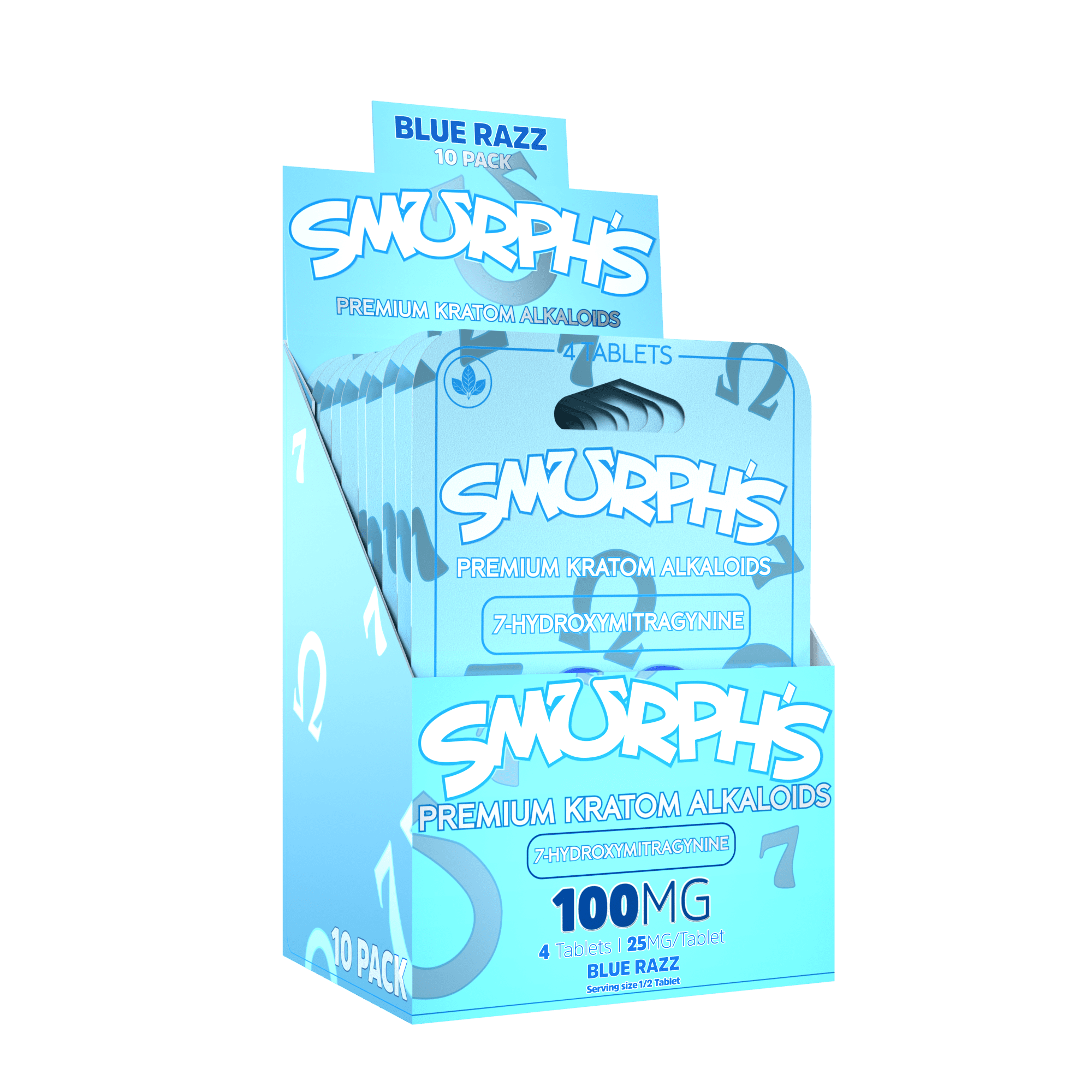 Smurph's 7-Oh Flavored Kratom Extract Tablets 50mg x 4ct | Image 10 | Smurph’s 7-Oh Flavored Kratom Extract Tablets 50mg x 4ct
