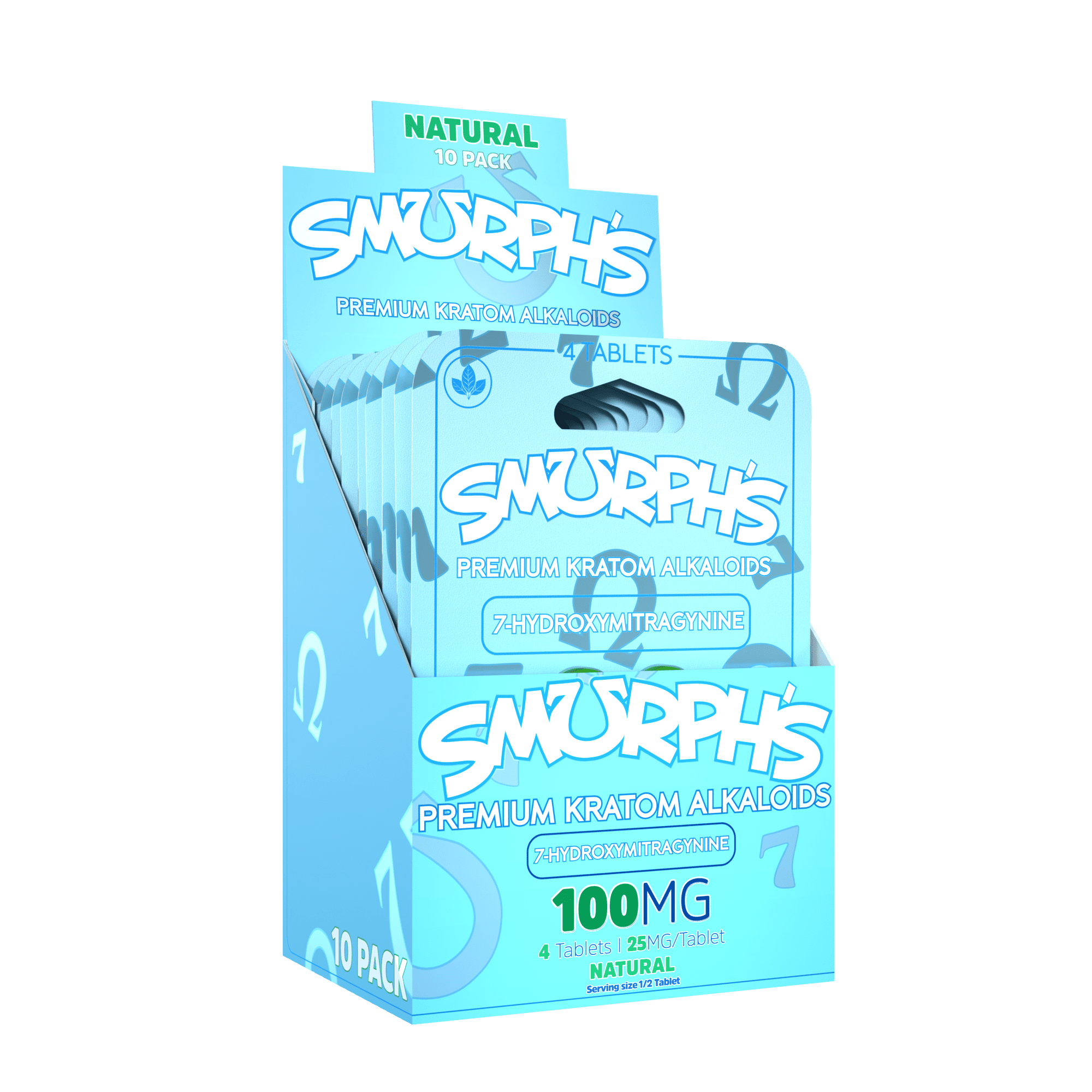 Smurph's 7-Oh Flavored Kratom Extract Tablets 50mg x 4ct | Image 15 | Smurph’s 7-Oh Flavored Kratom Extract Tablets 50mg x 4ct