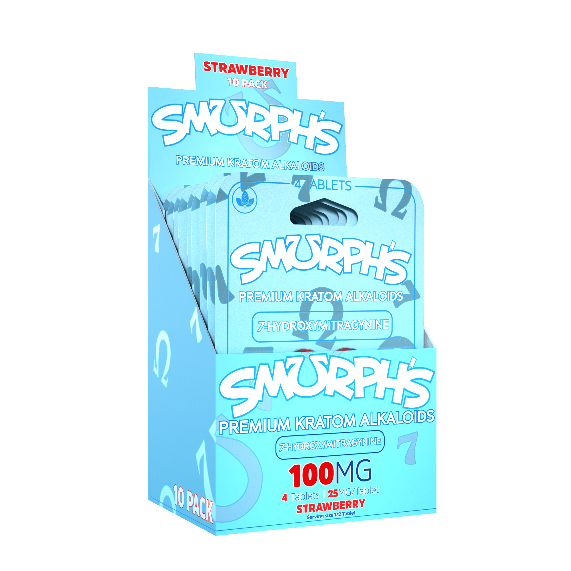 Smurph's 7-Oh Flavored Kratom Extract Tablets 50mg x 4ct | Image 21 | Smurph’s 7-Oh Flavored Kratom Extract Tablets 50mg x 4ct