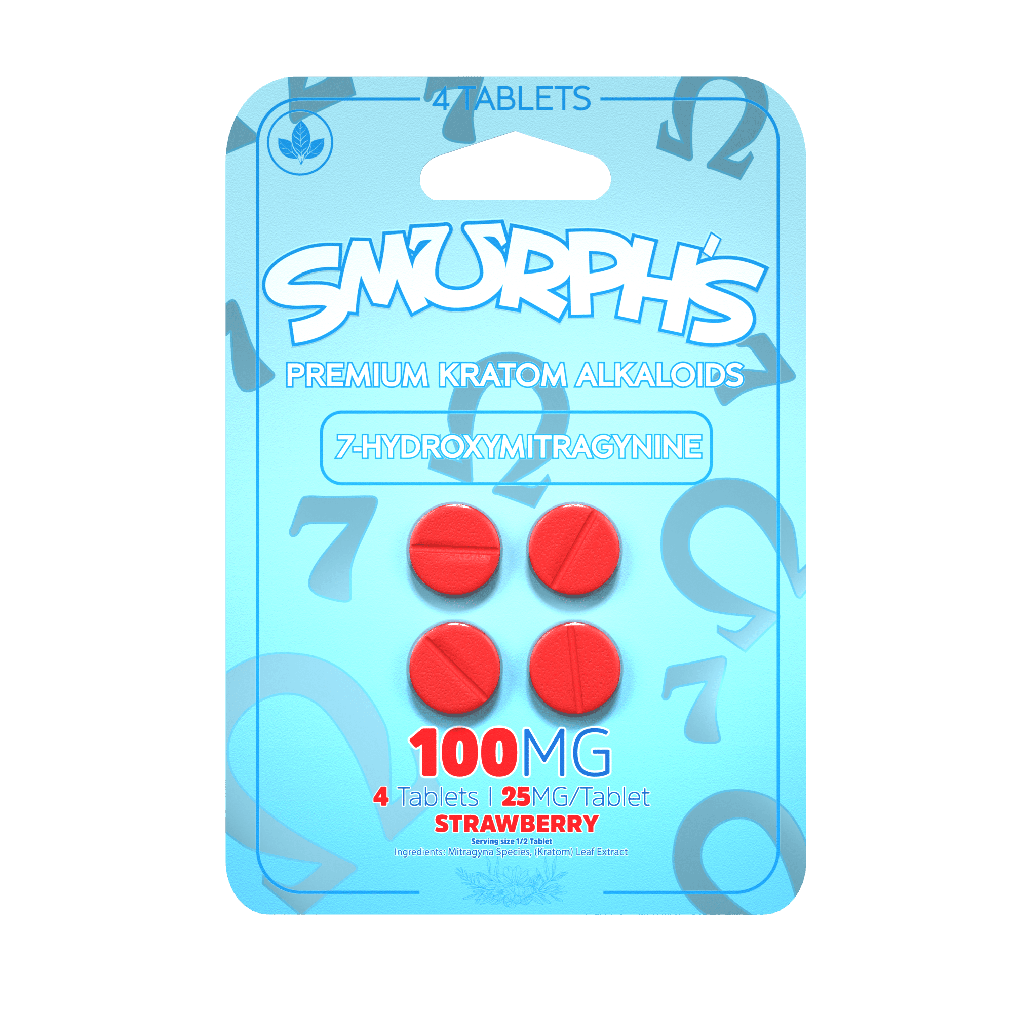 Smurph's 7-Oh Flavored Kratom Extract Tablets 50mg x 4ct | Image 12 | Smurph’s 7-Oh Flavored Kratom Extract Tablets 50mg x 4ct