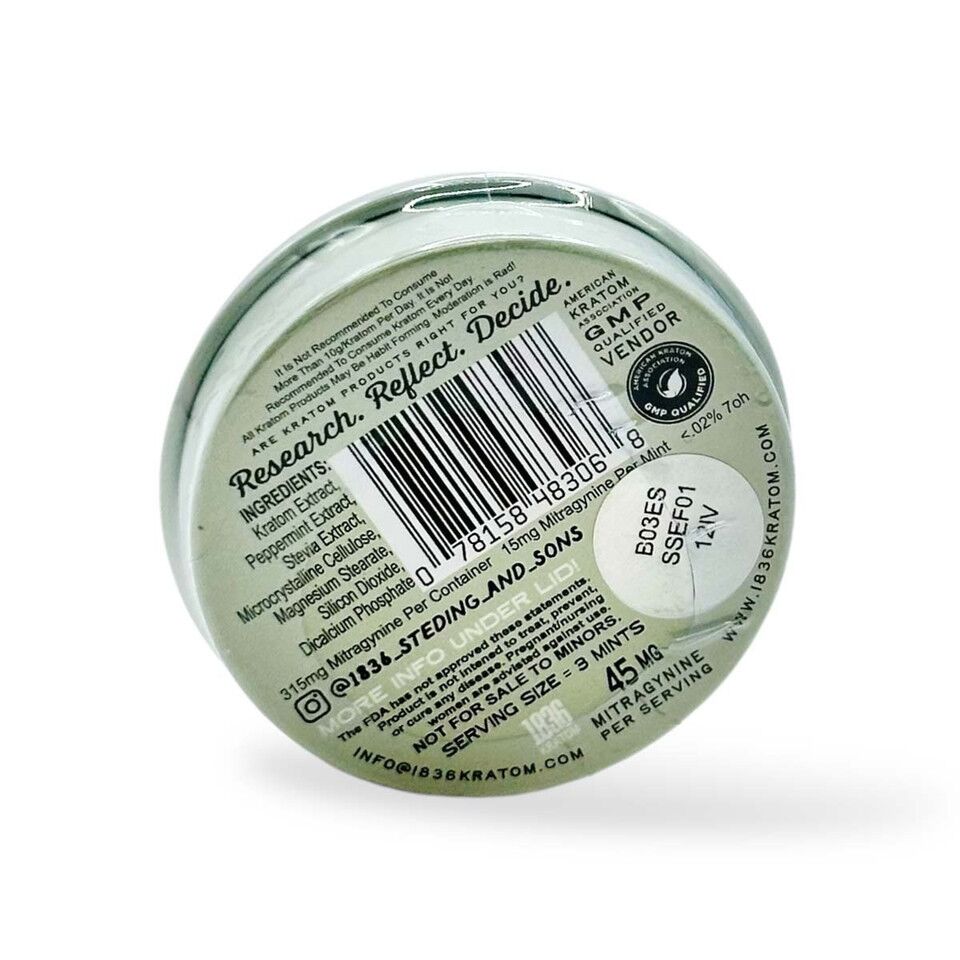 Steding & Sons 1836 Kratom Extract Electric Fresh Mints 15mg | Image 2 | Steding & Sons 1836 Kratom Extract Electric Fresh Mints 15mg