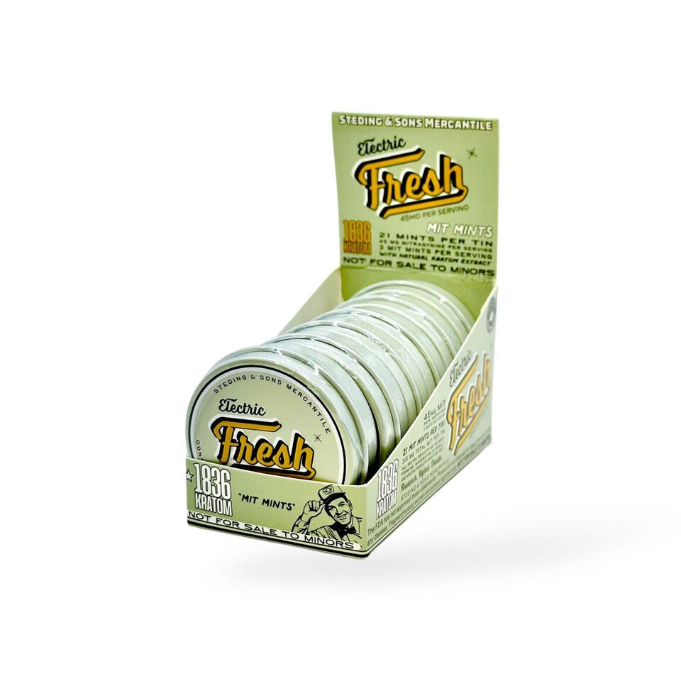 Steding & Sons 1836 Kratom Extract Electric Fresh Mints 15mg | Image 7 | Steding & Sons 1836 Kratom Extract Electric Fresh Mints 15mg