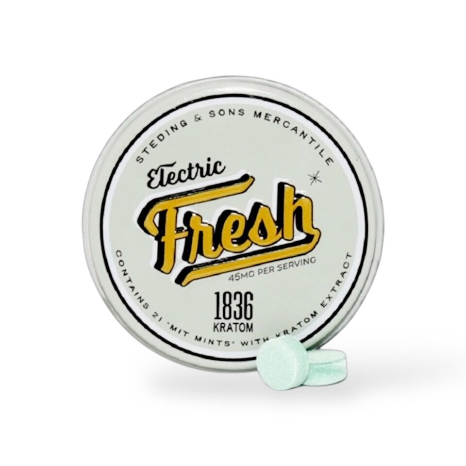 Steding & Sons 1836 Kratom Extract Electric Fresh Mints 15mg | Image 3 | Steding & Sons 1836 Kratom Extract Electric Fresh Mints 15mg