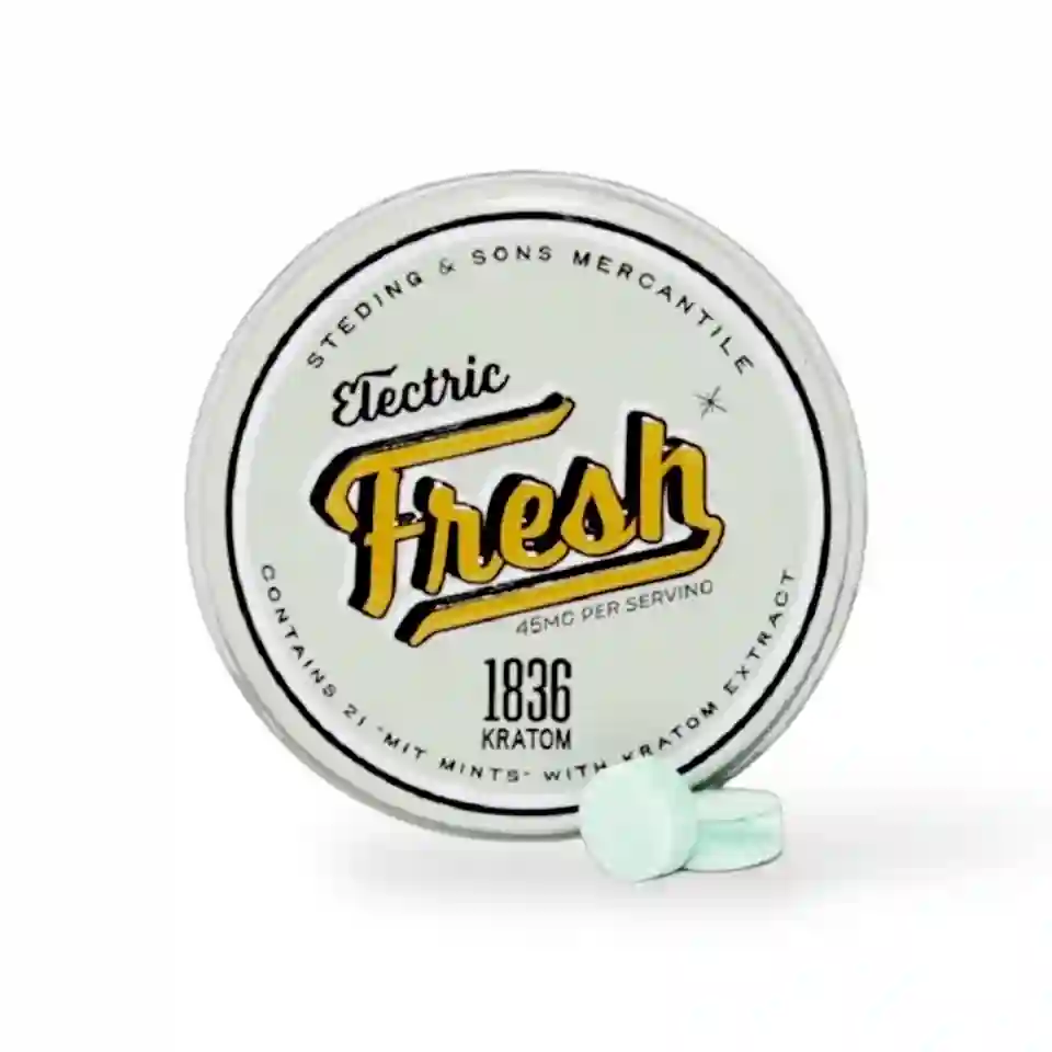 Steding & Sons 1836 Kratom Extract Electric Fresh Mints 15mg | Image 1 | Steding & Sons 1836 Kratom Extract Electric Fresh Mints 15mg