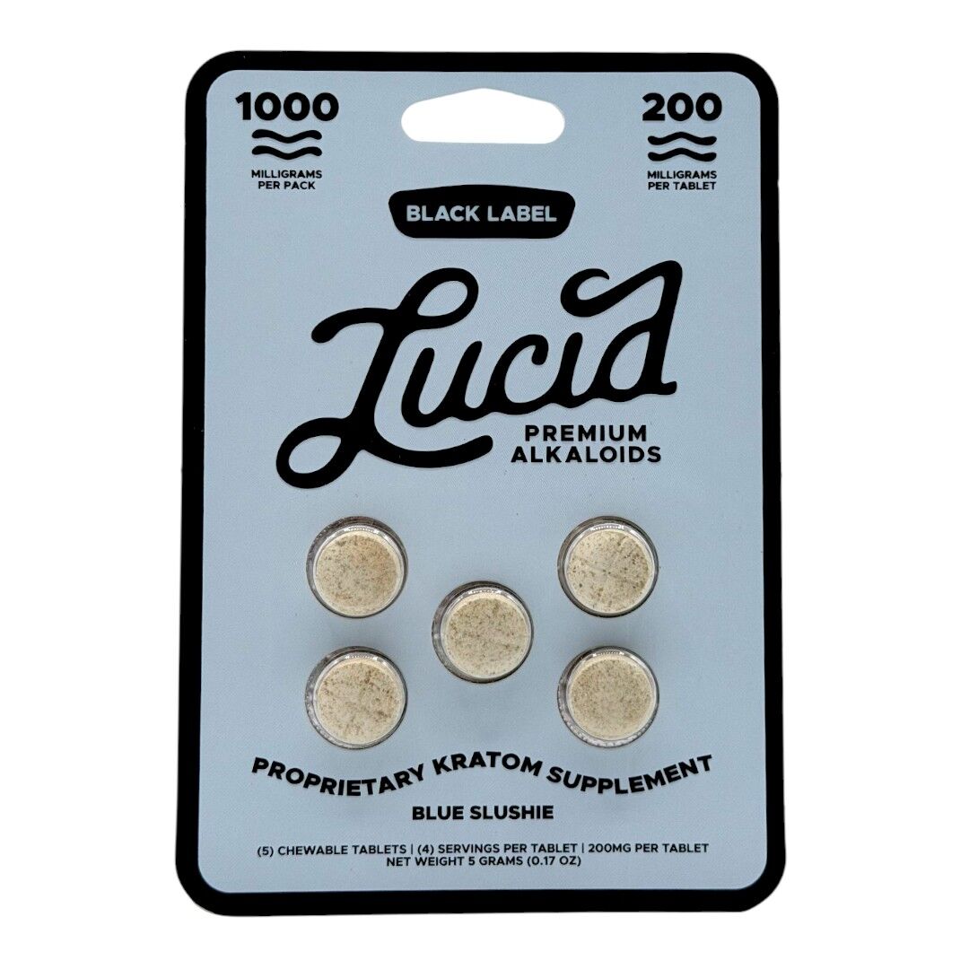 Lucid Black Label Kratom Tablets 200mg x 5ct | Image 3 | Lucid Black Label Kratom Tablets 200mg x 5ct