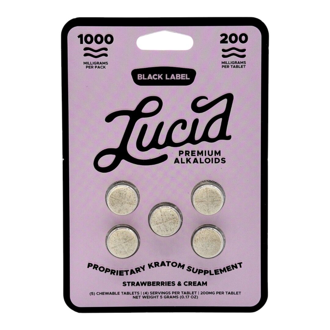 Lucid Black Label Kratom Tablets 200mg x 5ct | Image 6 | Lucid Black Label Kratom Tablets 200mg x 5ct