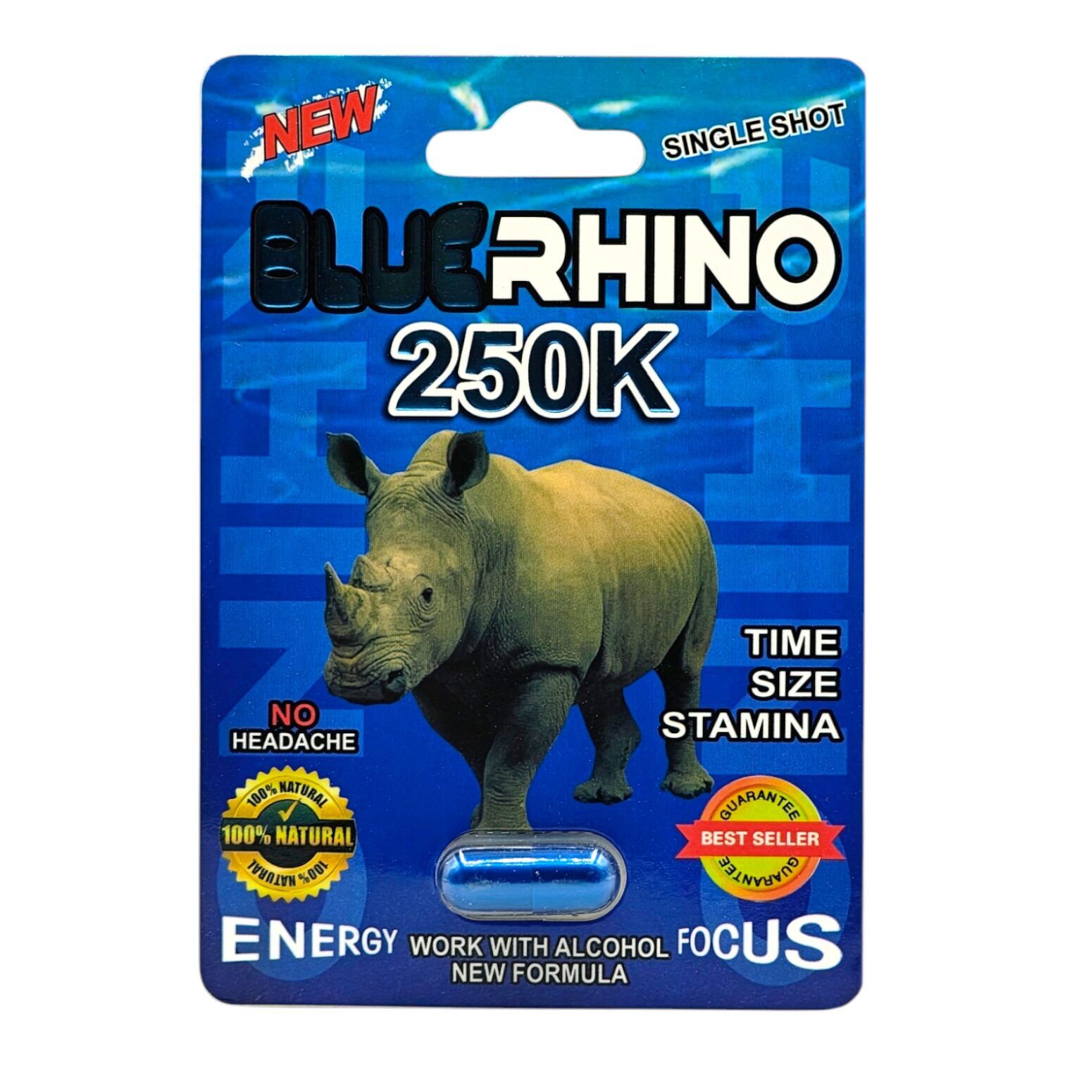 Blue Rhino Single Shot Male Enhancement Capsule | Image 2 | Blue Rhino Single Shot Male Enhancement Capsule