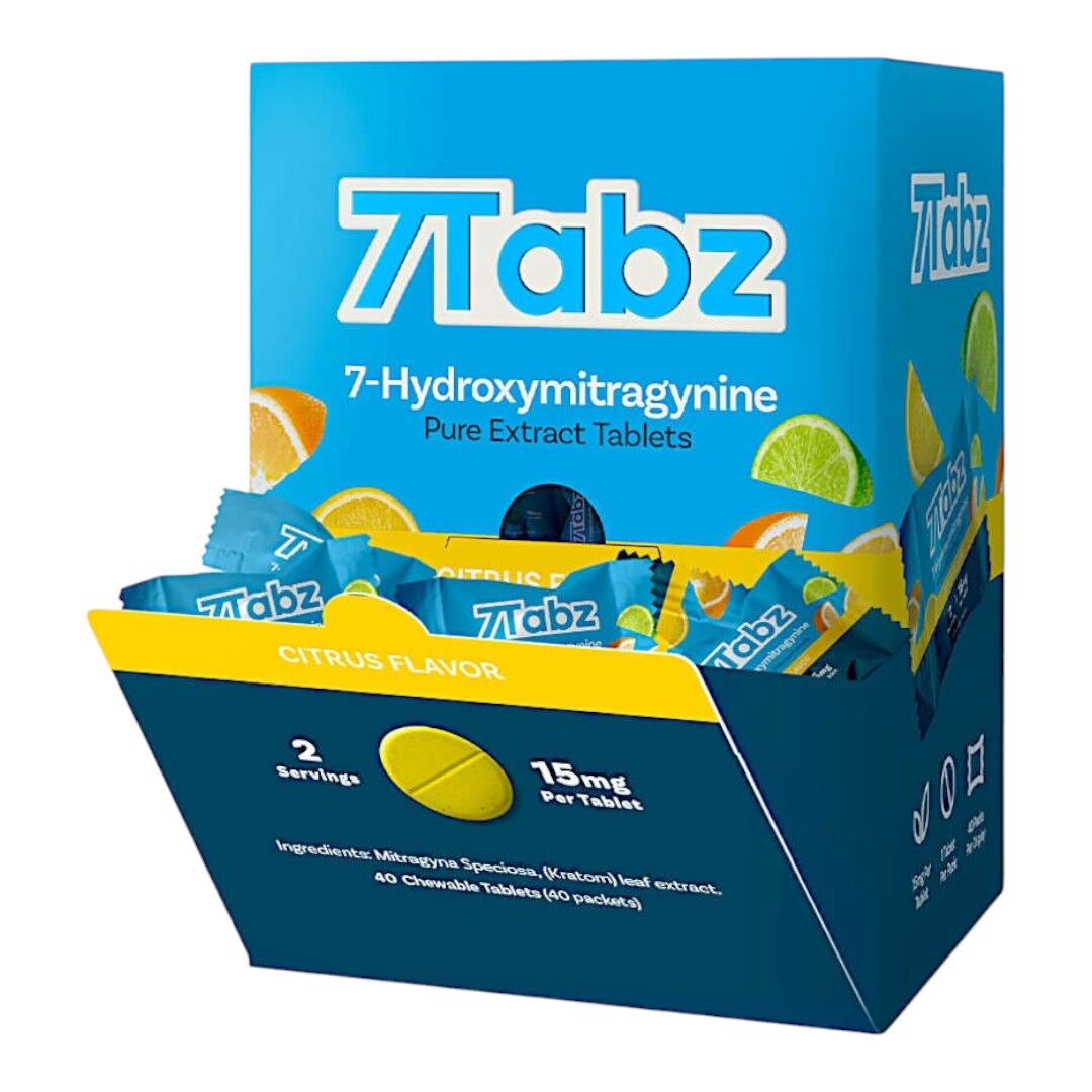 7Tabz 7-OH Kratom Extract Tablets Citrus | Image 1 | 7Tabz 7-OH Kratom Extract Tablets Citrus
