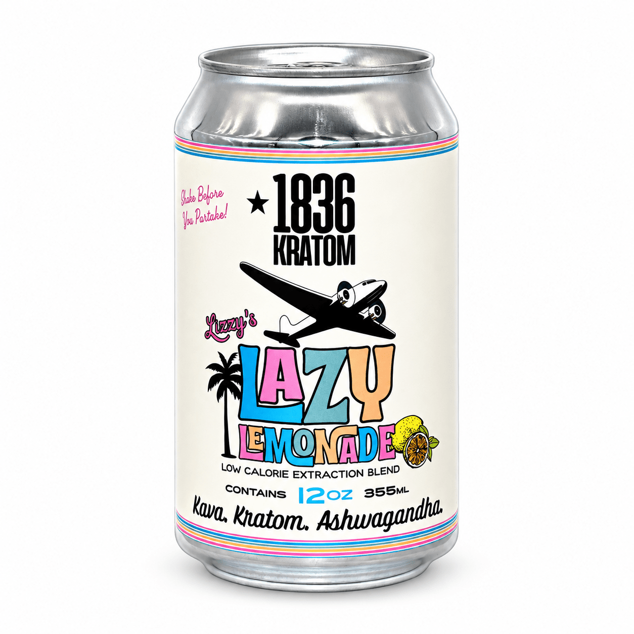 1836 Kratom - Lizzy’s Lazy Lemonade Kratom Kava, 355mL | Image 1 | 1836 Kratom – Lizzy’s Lazy Lemonade Kratom Kava, 355mL
