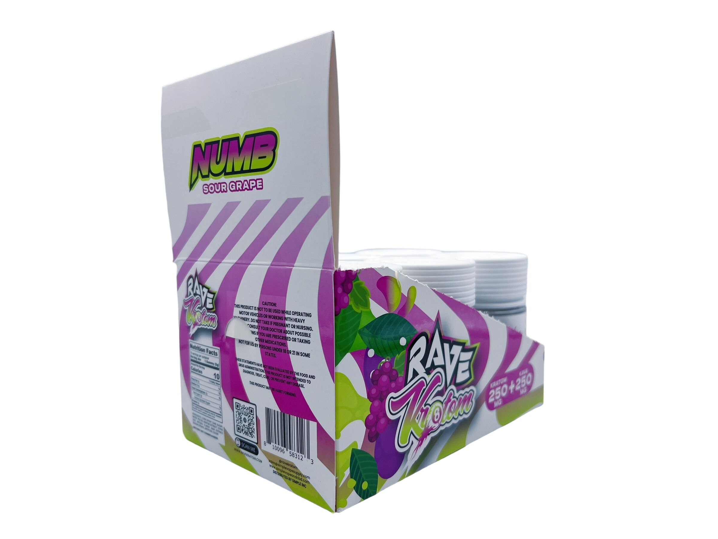 Rave Kratom Kava Sour Grape Gummies | Image 3 | Rave Kratom Kava Sour Grape Gummies