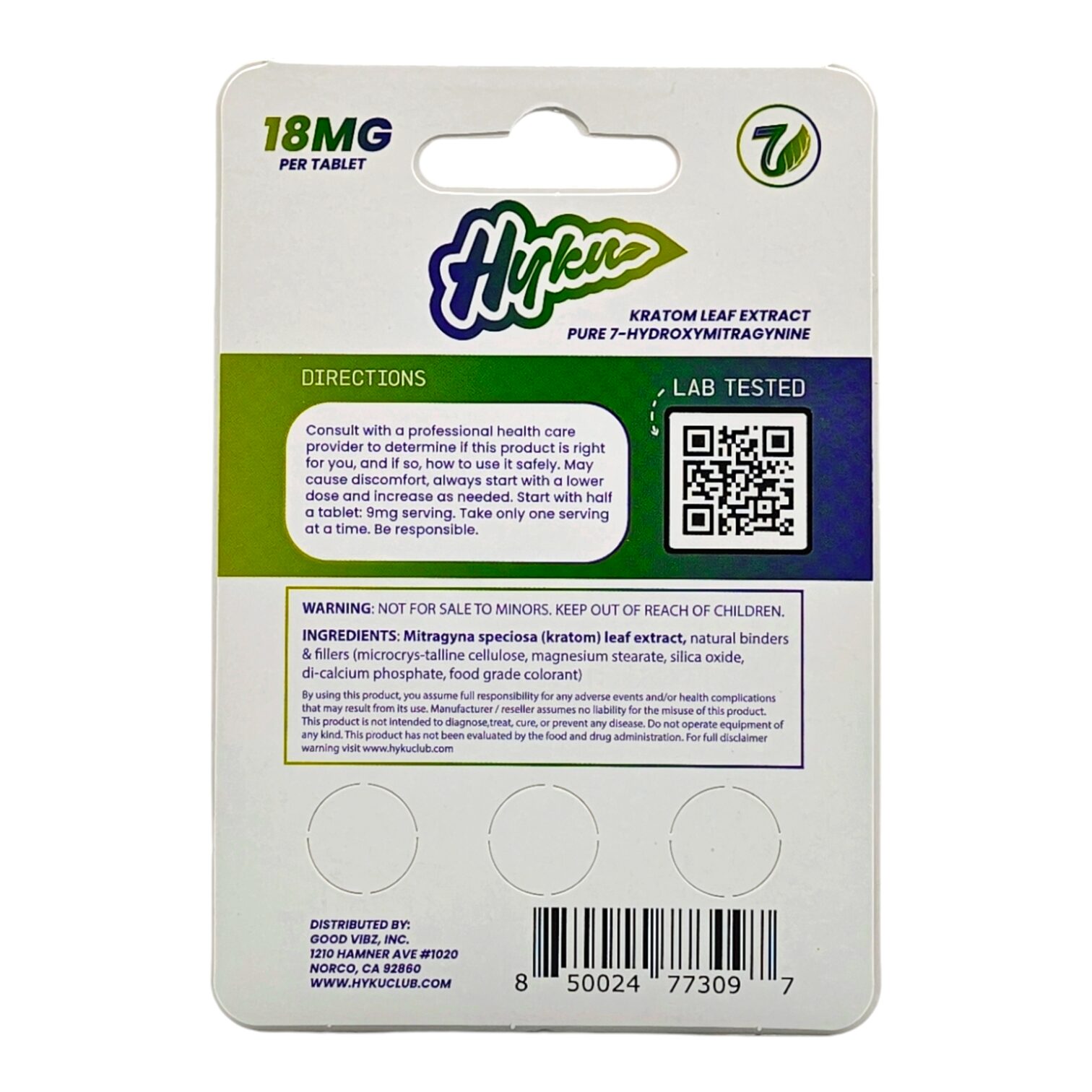 Hyku 7-OH Tablets 18mg | Image 4 | Hyku 7-OH Tablets 18mg