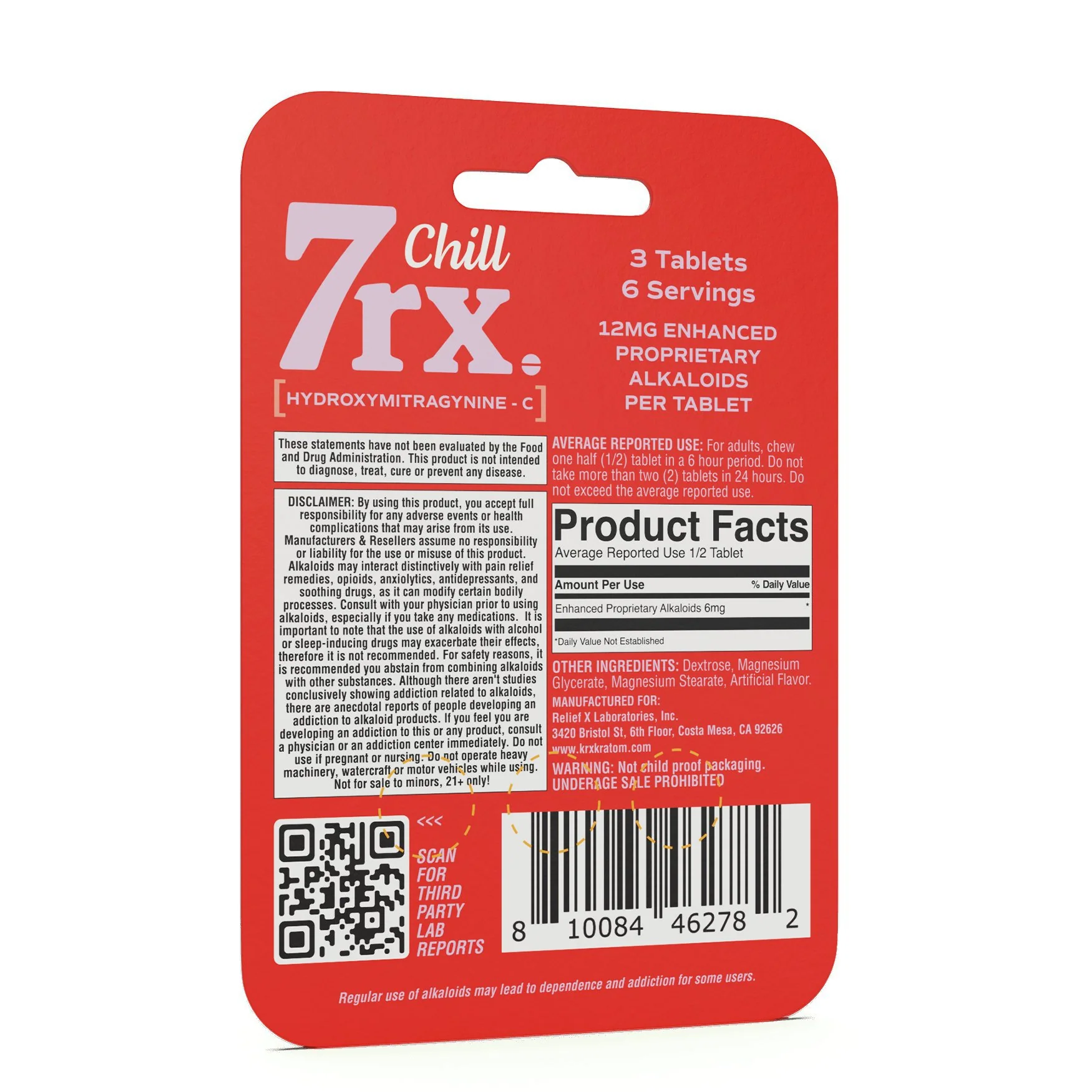 7rx Chill 7-OH Tablets, 12mg x 3ct | Image 3 | 7rx Chill 7-OH Tablets, 12mg x 3ct