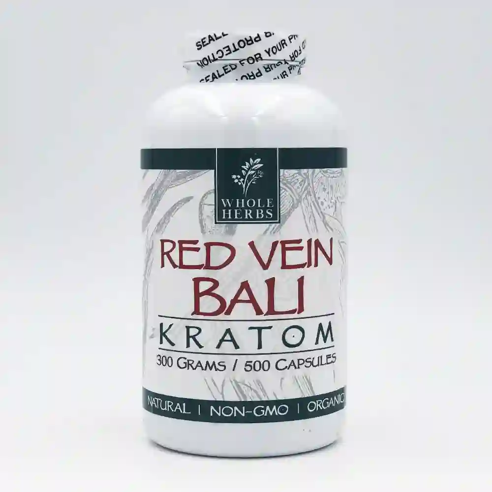 Whole Herbs Red Vein Bali Kratom Capsules | Image 1 | Whole Herbs Red Vein Bali Kratom Capsules