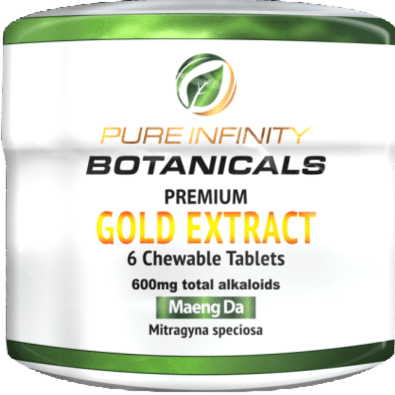 Pure Infinity Premium Gold Maeng Da Kratom Tablets 6ct | Image 1 | Pure Infinity Premium Gold Maeng Da Kratom Tablets 6ct