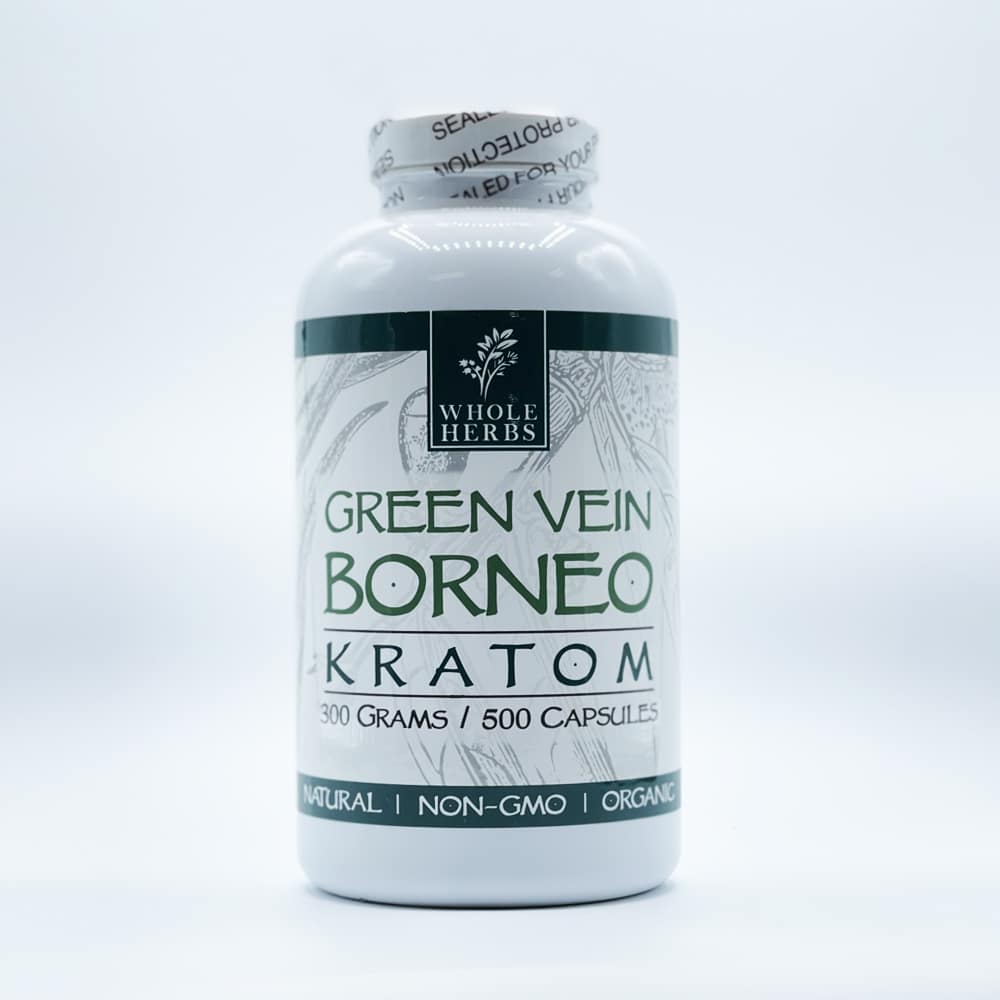 Whole Herbs Green Vein Borneo Kratom Capsules | Image 1 | Whole Herbs Green Vein Borneo Kratom Capsules