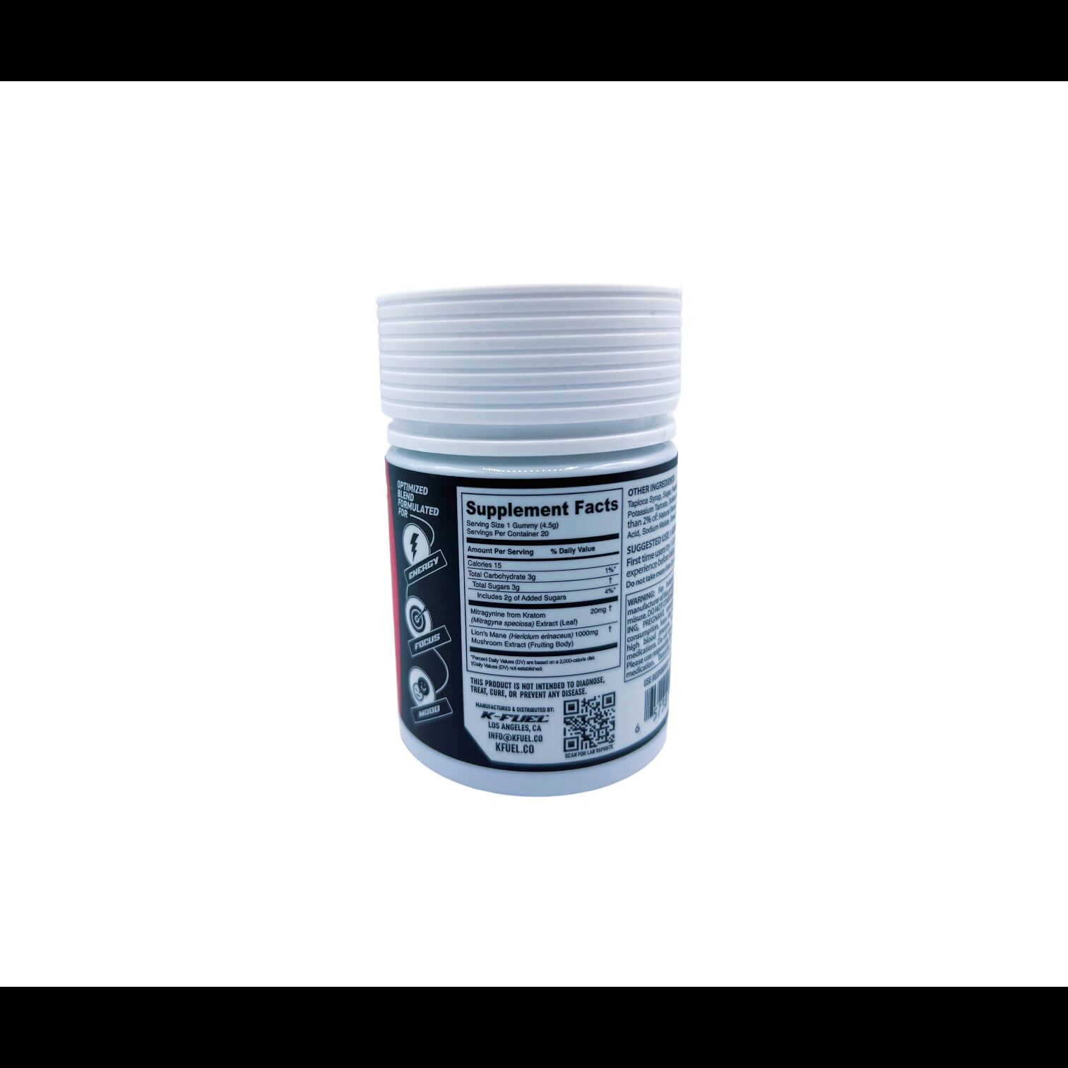 K-Fuel Kratom Mushroom Gummies Lemon Lime | Image 8 | K-Fuel Kratom Mushroom Gummies Lemon Lime