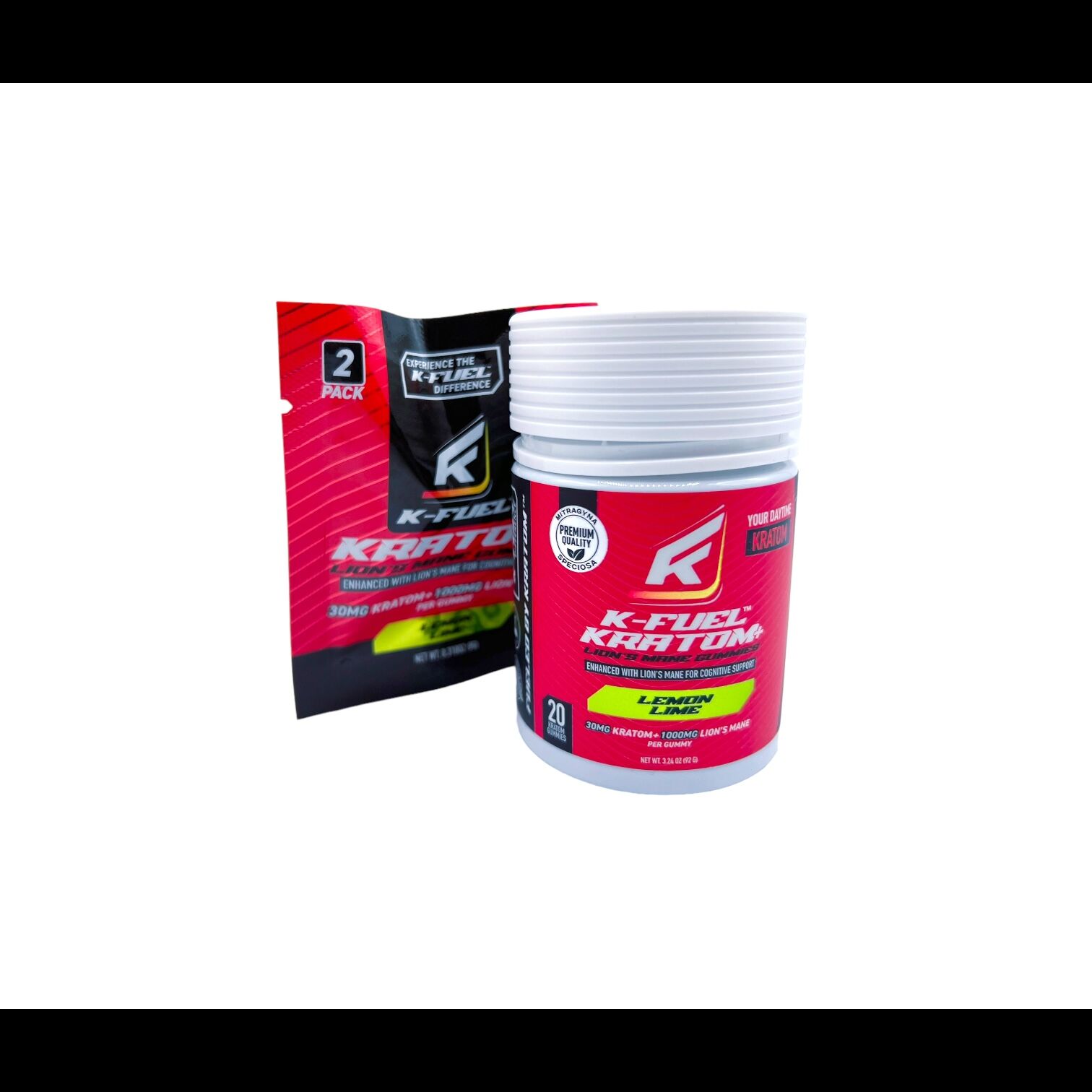K-Fuel Kratom Mushroom Gummies Lemon Lime | Image 3 | K-Fuel Kratom Mushroom Gummies Lemon Lime