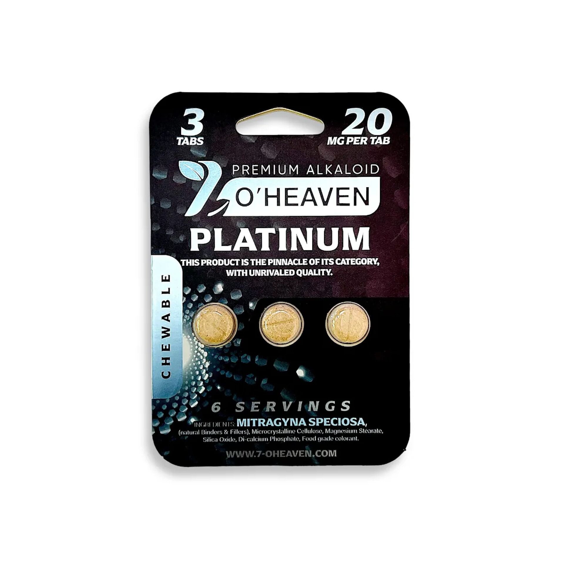 7 O’Heaven Platinum 7-OH Kratom Tablets 20mg