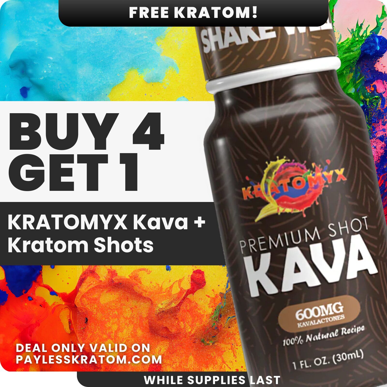 Kratomyx Premium Kava Shot 30mL (DEAL BUY 4 GET 1) | Image 1 | Kratomyx Premium Kava Shot 30mL (DEAL BUY 4 GET 1)