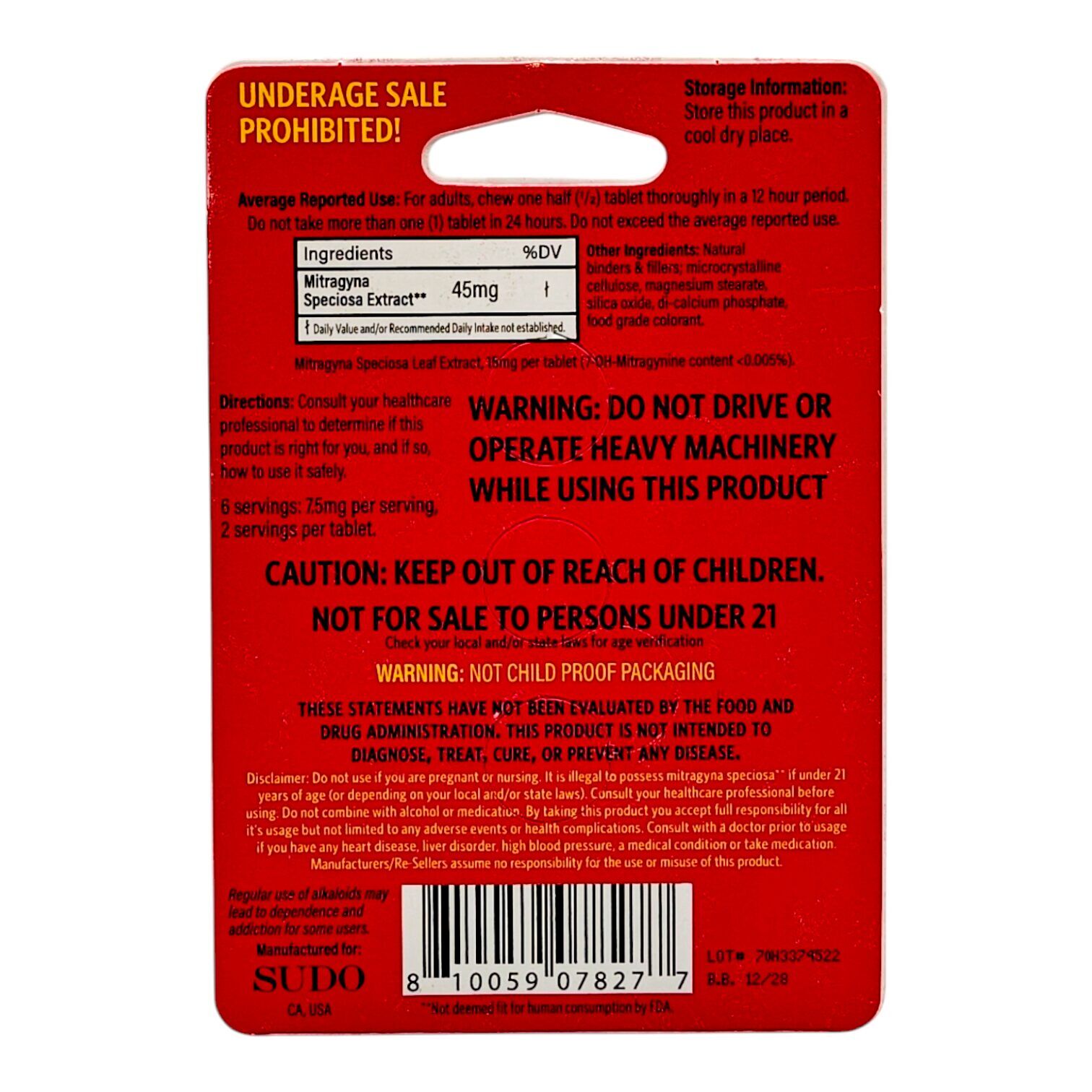 Sudo Premium Chewable Kratom Tablets 15mg | Image 4 | Sudo Premium Chewable Kratom Tablets 15mg