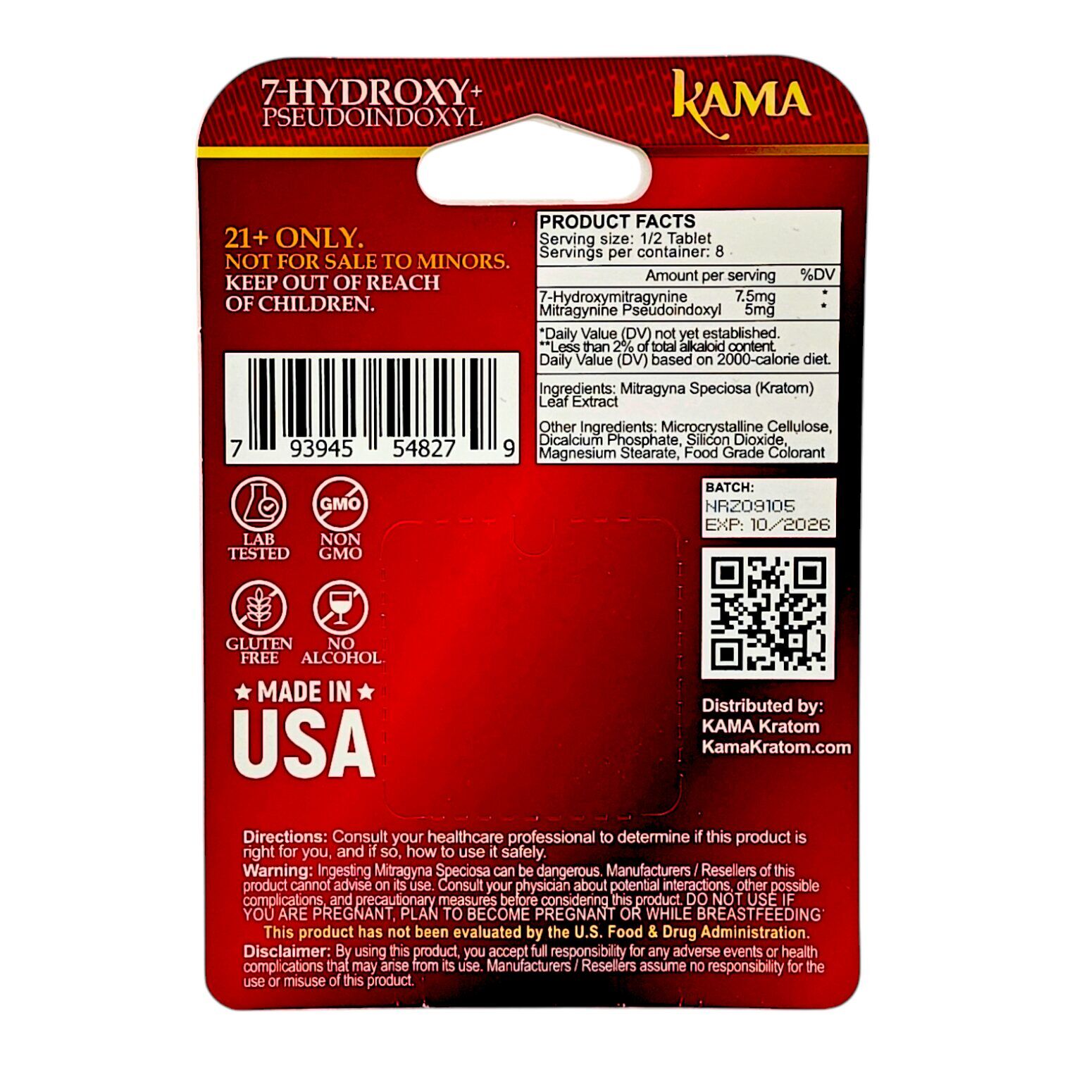 KAMA 7-OH and Pseudo 100mg 4ct | Image 4 | KAMA 7-OH and Pseudo 100mg 4ct