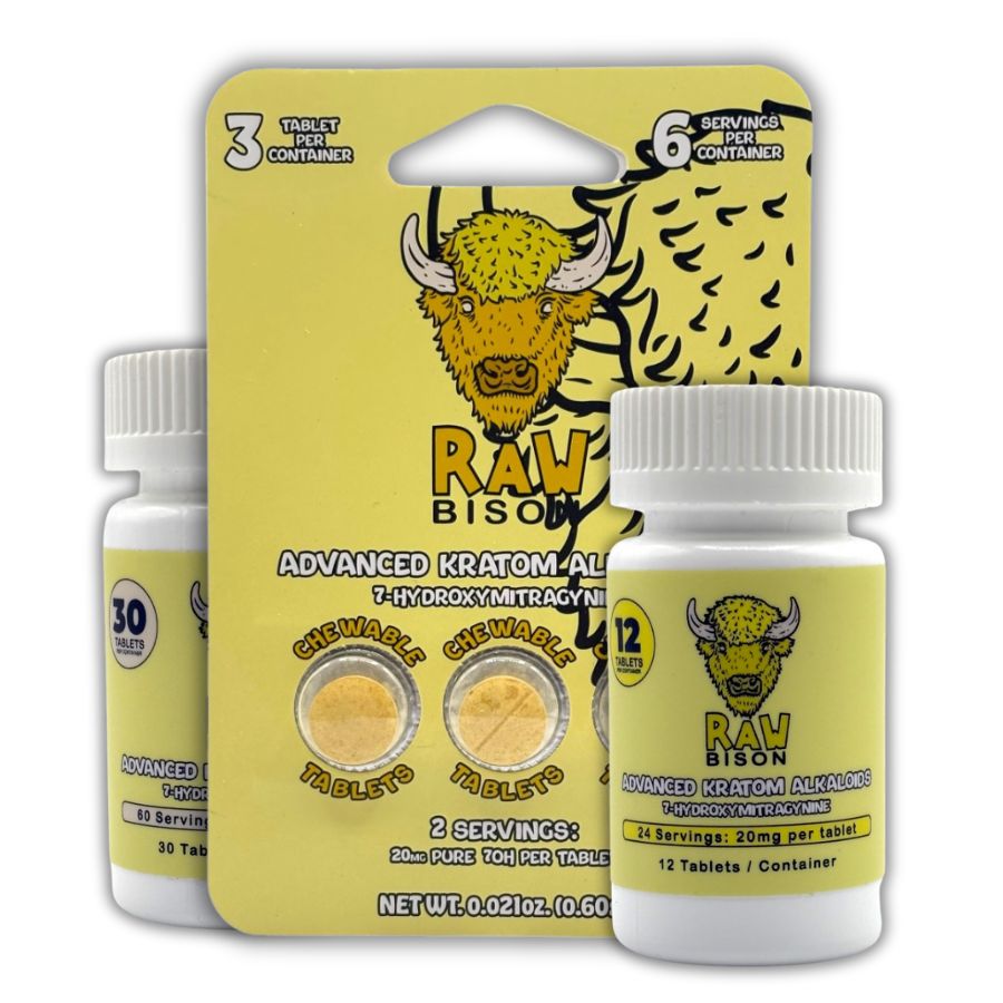 Raw Bison 7OH Tablets 20mg | Image 1 | Raw Bison 7OH Tablets 20mg