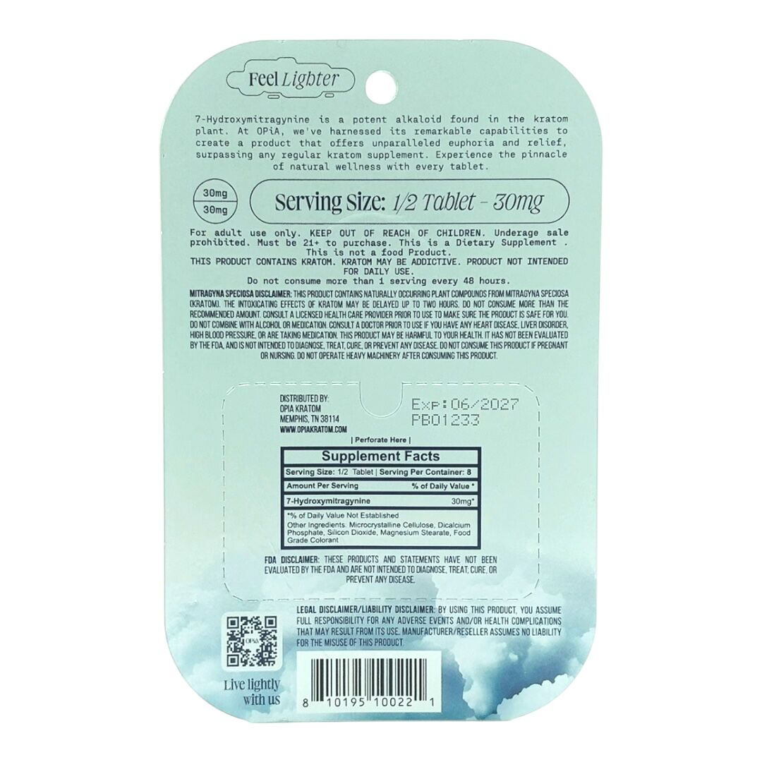 OPiA Ultra 7-OH Flavored Tablets 60mg x 4ct | Image 3 | OPiA Ultra 7-OH Flavored Tablets 60mg x 4ct