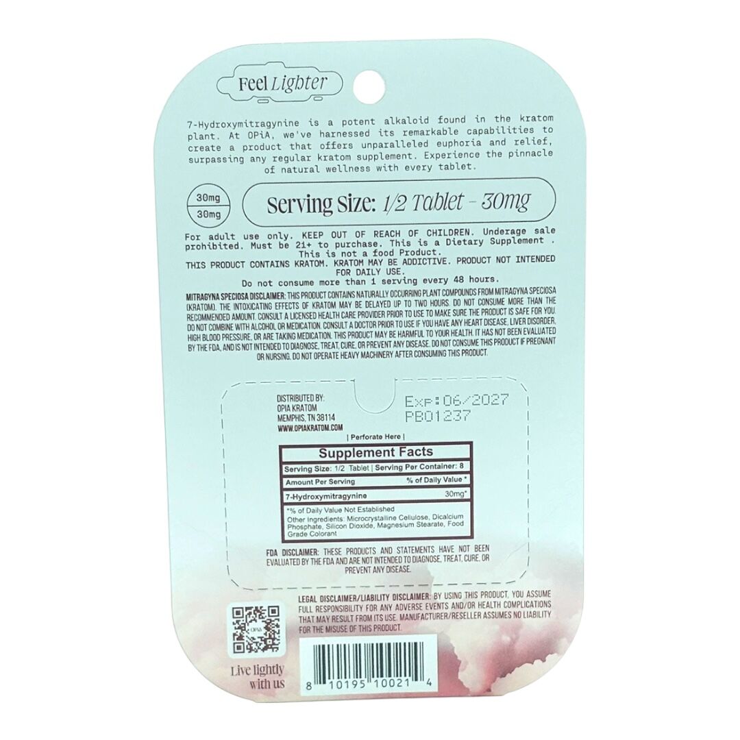 OPiA Ultra 7-OH Flavored Tablets 60mg x 4ct | Image 9 | OPiA Ultra 7-OH Flavored Tablets 60mg x 4ct