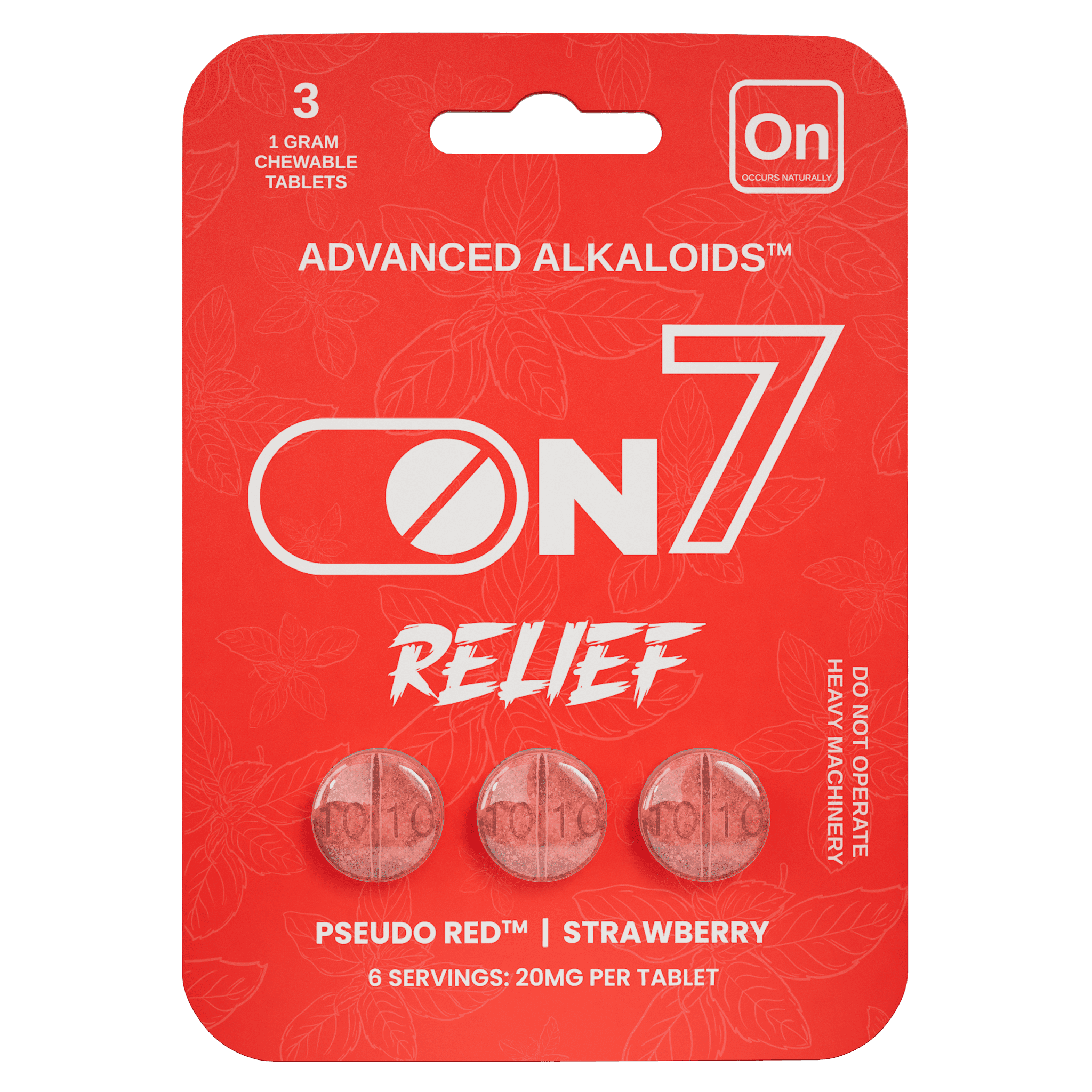 On7 Pseudo Red Relief Tablets 20mg | Image 1 | On7 Pseudo Red Relief Tablets 20mg
