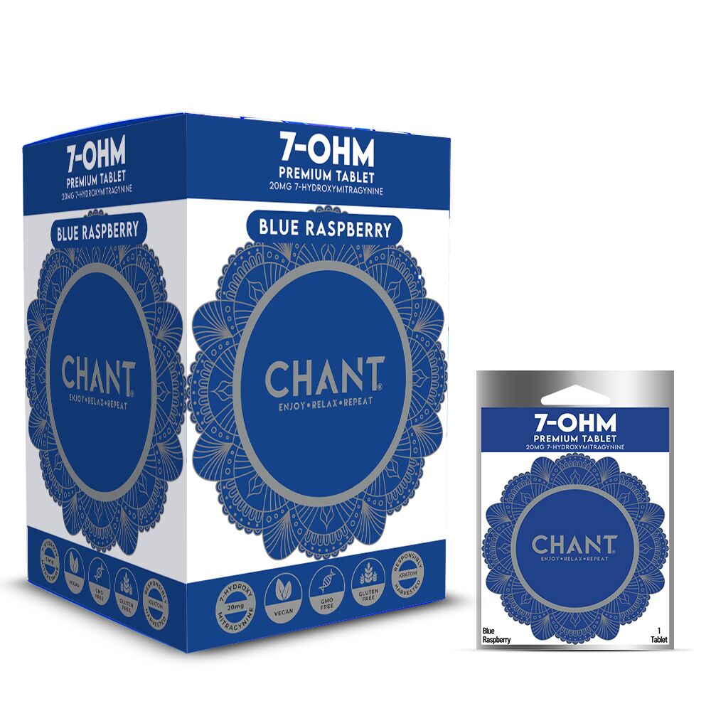 Chant 7-OH Tablets, 20mg x 1ct - Blue Raspberry | Image 1 | Chant 7-OH Tablets, 20mg x 1ct – Blue Raspberry