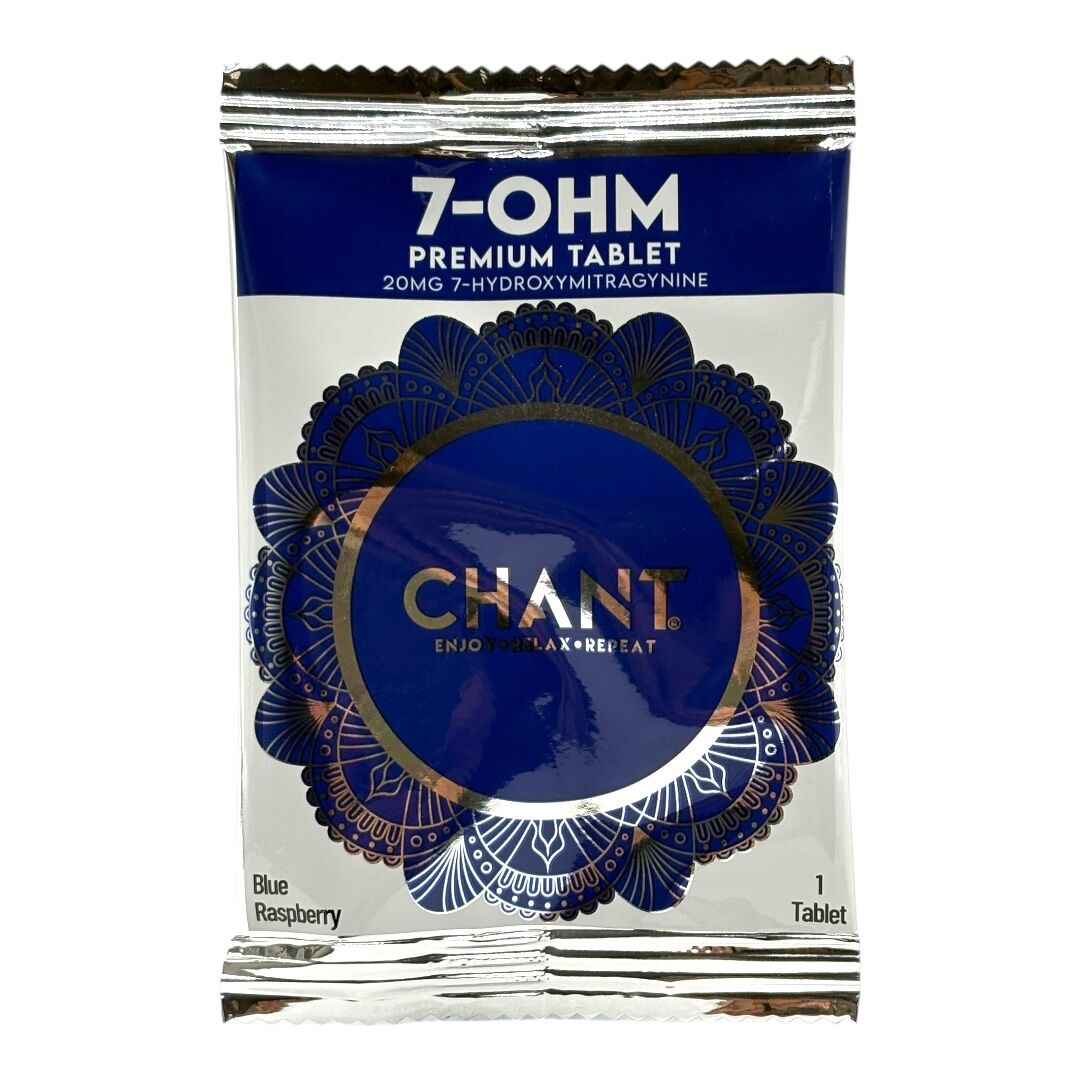 Chant 7-OH Tablets, 20mg x 1ct - Blue Raspberry | Image 2 | Chant 7-OH Tablets, 20mg x 1ct – Blue Raspberry