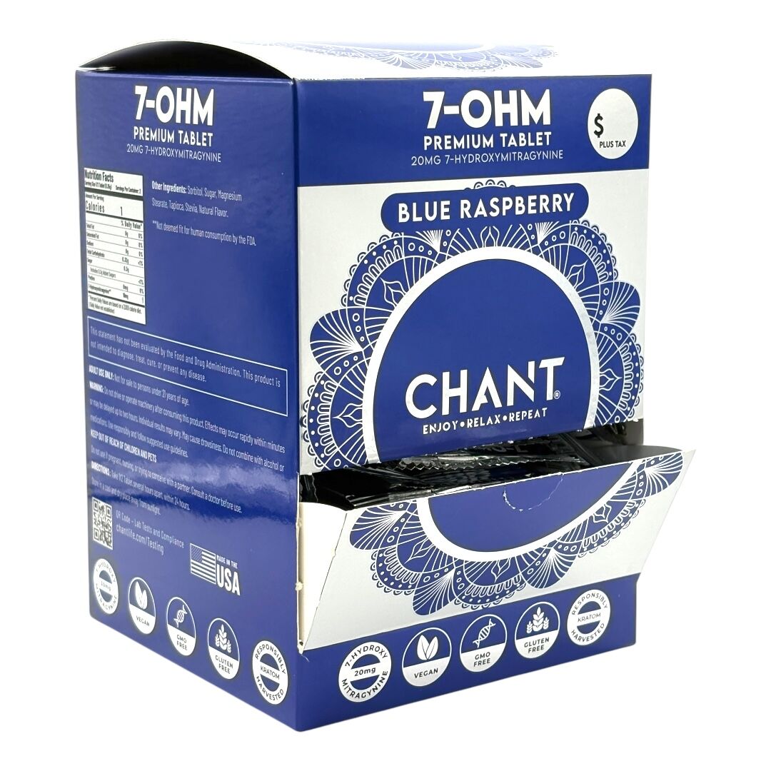 Chant 7-OH Tablets, 20mg x 1ct - Blue Raspberry | Image 4 | Chant 7-OH Tablets, 20mg x 1ct – Blue Raspberry