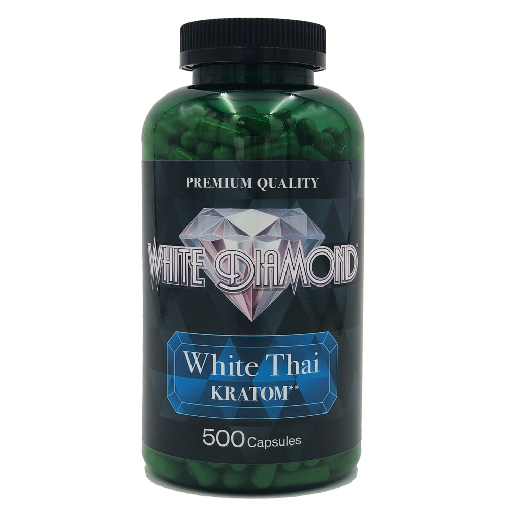 White Diamond White Thai Kratom Capsules | Image 1 | White Diamond White Thai Kratom Capsules