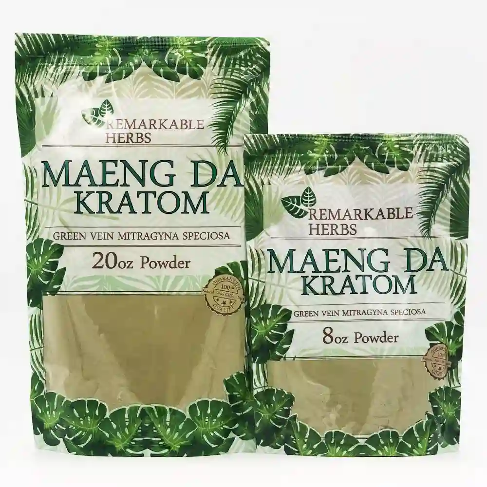 Remarkable Herbs Green Vein Maeng Da Kratom Powder | Image 1 | Remarkable Herbs Green Vein Maeng Da Kratom Powder