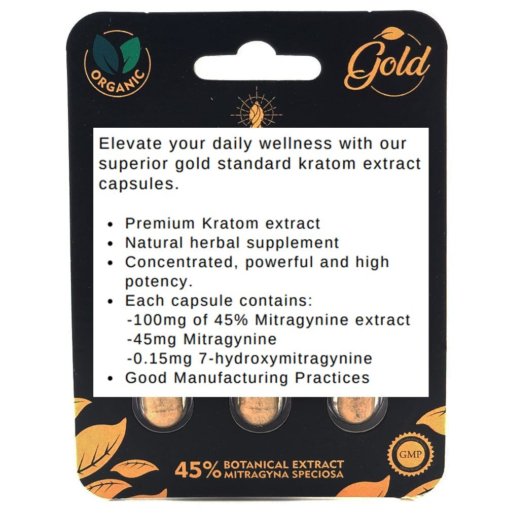 MAHA Gold Kratom Extract Capsules | Image 3 | MAHA Gold Kratom Extract Capsules