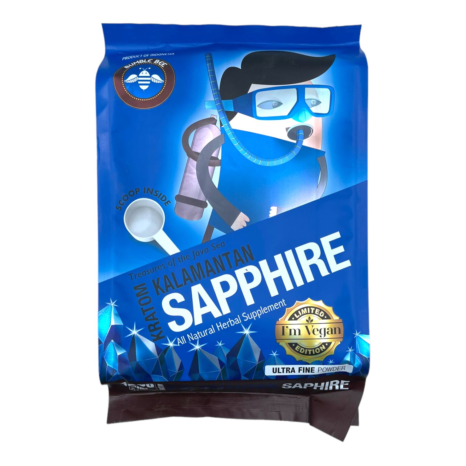 Bumble Bee Kalamantan Sapphire Kratom Powder | Image 2 | Bumble Bee Kalamantan Sapphire Kratom Powder