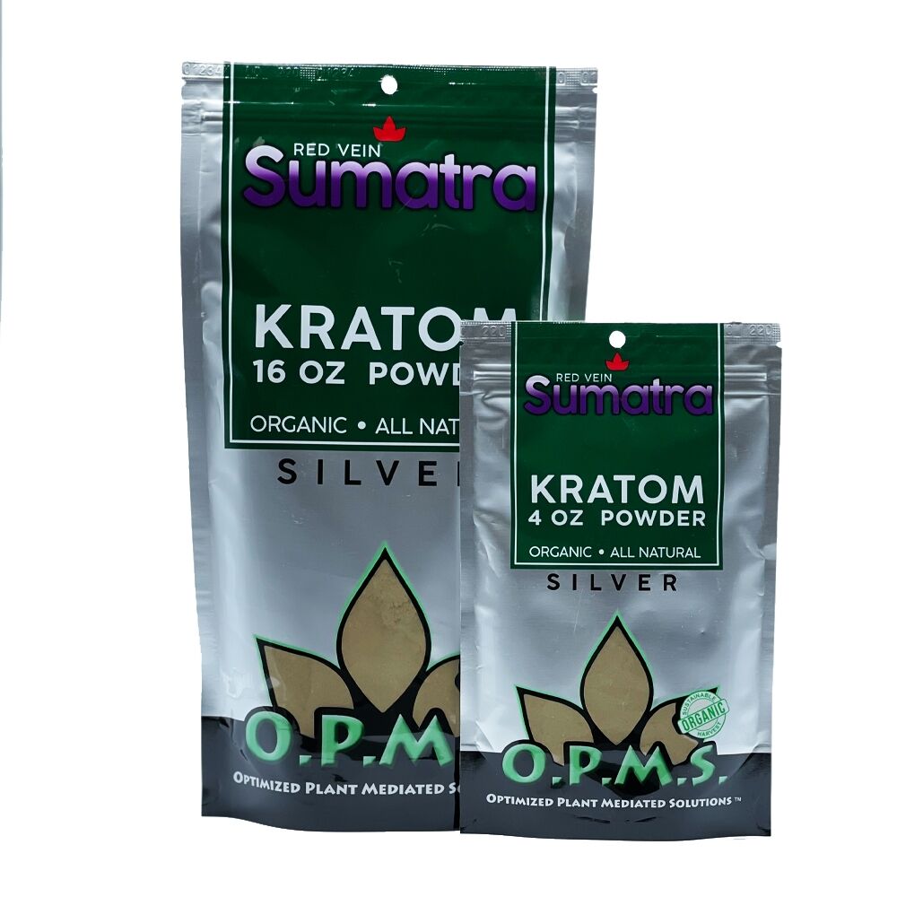 OPMS Silver Red Vein Sumatra Kratom Powder | Image 1 | OPMS Silver Red Vein Sumatra Kratom Powder