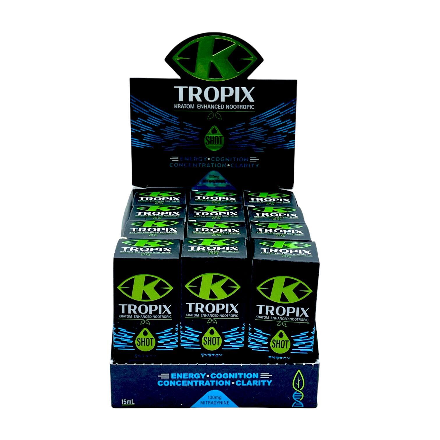 K-TROPIX Kratom Enhanced Nootropic Extract Shot 100mg 15mL | Image 4 | K-TROPIX Kratom Enhanced Nootropic Extract Shot 100mg 15mL