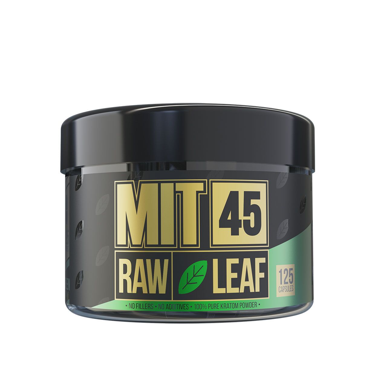 MIT 45 Raw Green Leaf Kratom Capsules | Image 1 | MIT 45 Raw Green Leaf Kratom Capsules