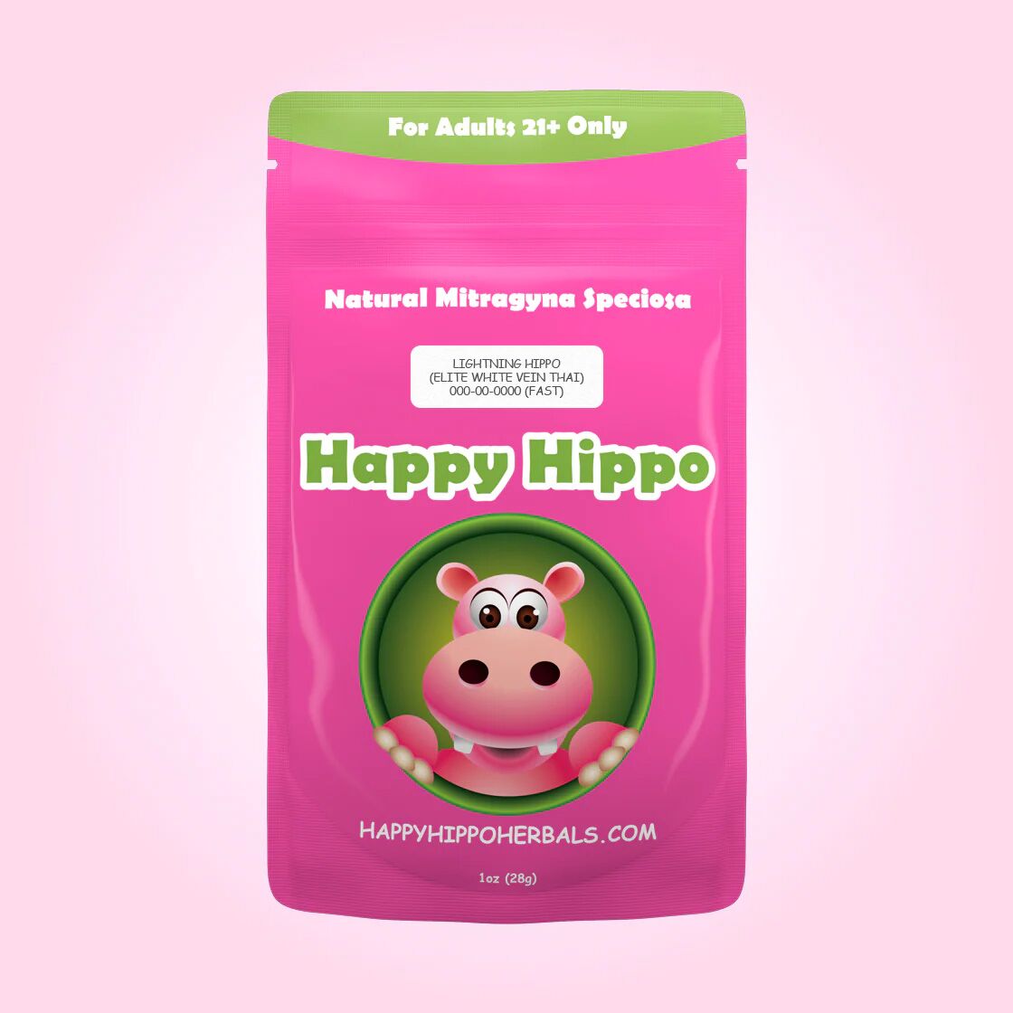 Happy Hippo Elite White Vein Thai Kratom Powder - Lightning Hippo | Image 1 | Happy Hippo Elite White Vein Thai Kratom Powder – Lightning Hippo