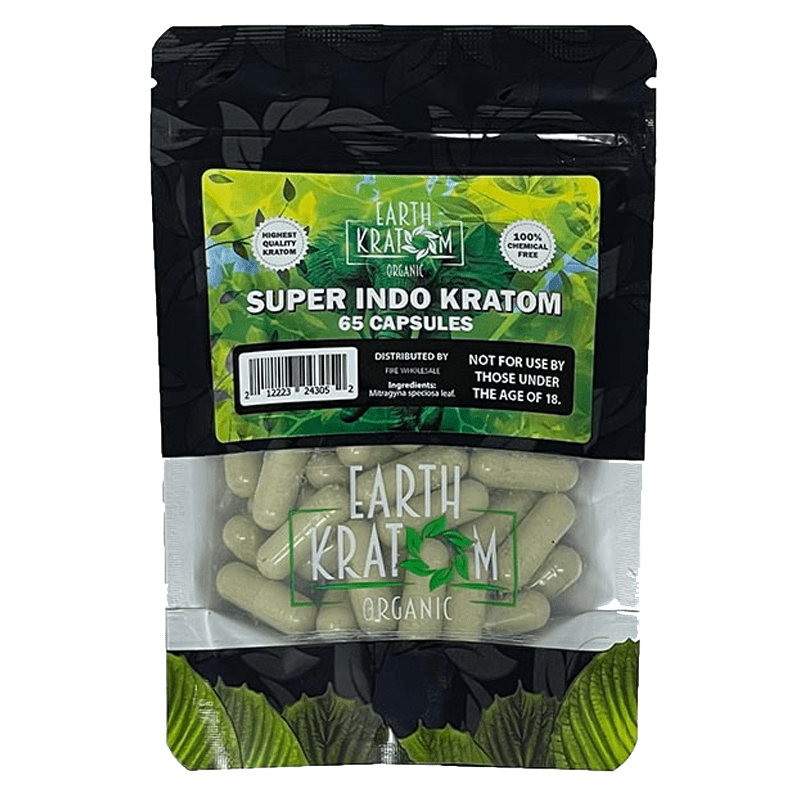 Earth Kratom Super Indo Kratom Capsule | Image 1 | Earth Kratom Super Indo Kratom Capsule