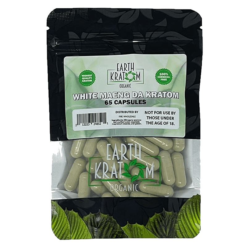 Earth Kratom White Maeng Da Kratom Capsule | Image 1 | Earth Kratom White Maeng Da Kratom Capsule